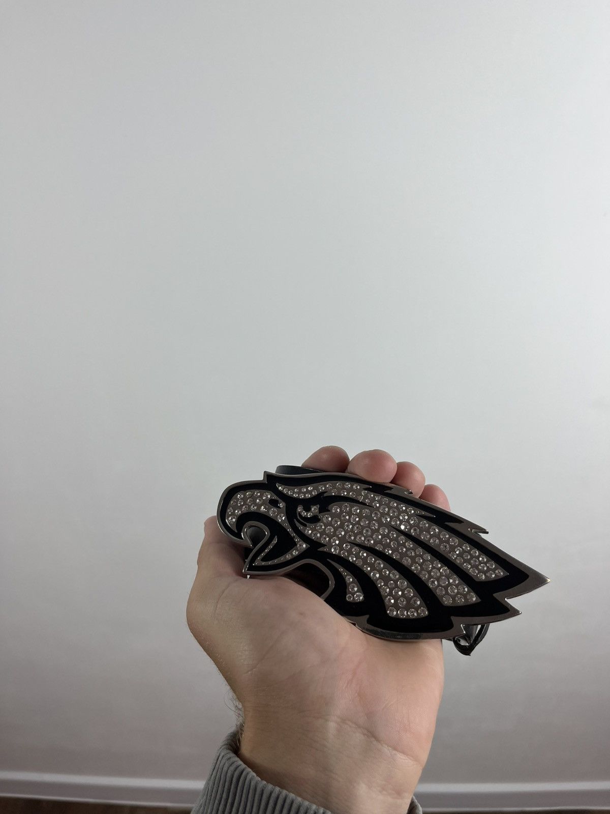 Other Y2K Black Belt with Eagle Rhinestone Buckle Statement Piece Size ONE SIZE - 2 Thumbnail