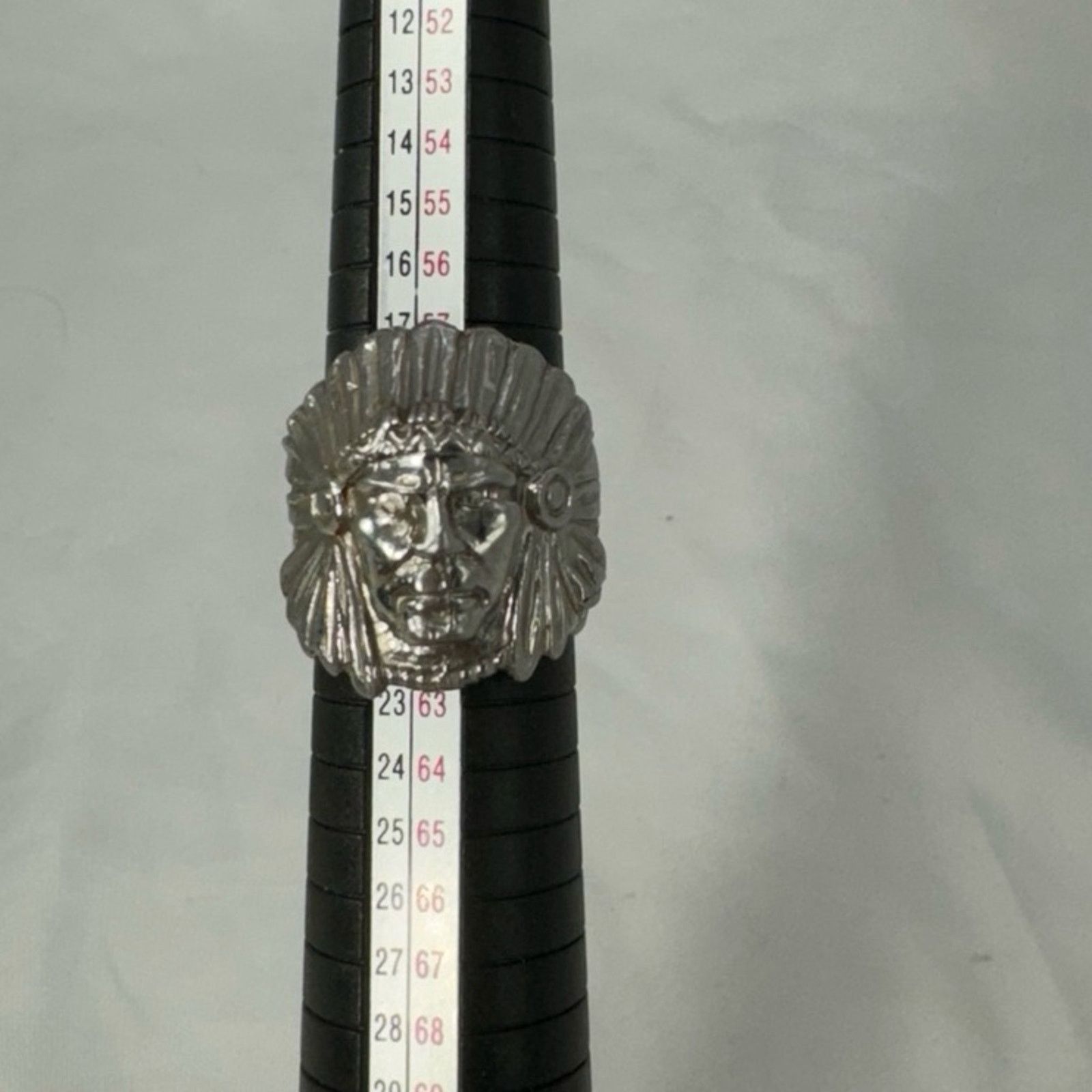 NBDN Nobrandedon Large hand cast Native American Chief ring Size ONE SIZE - 6 Thumbnail