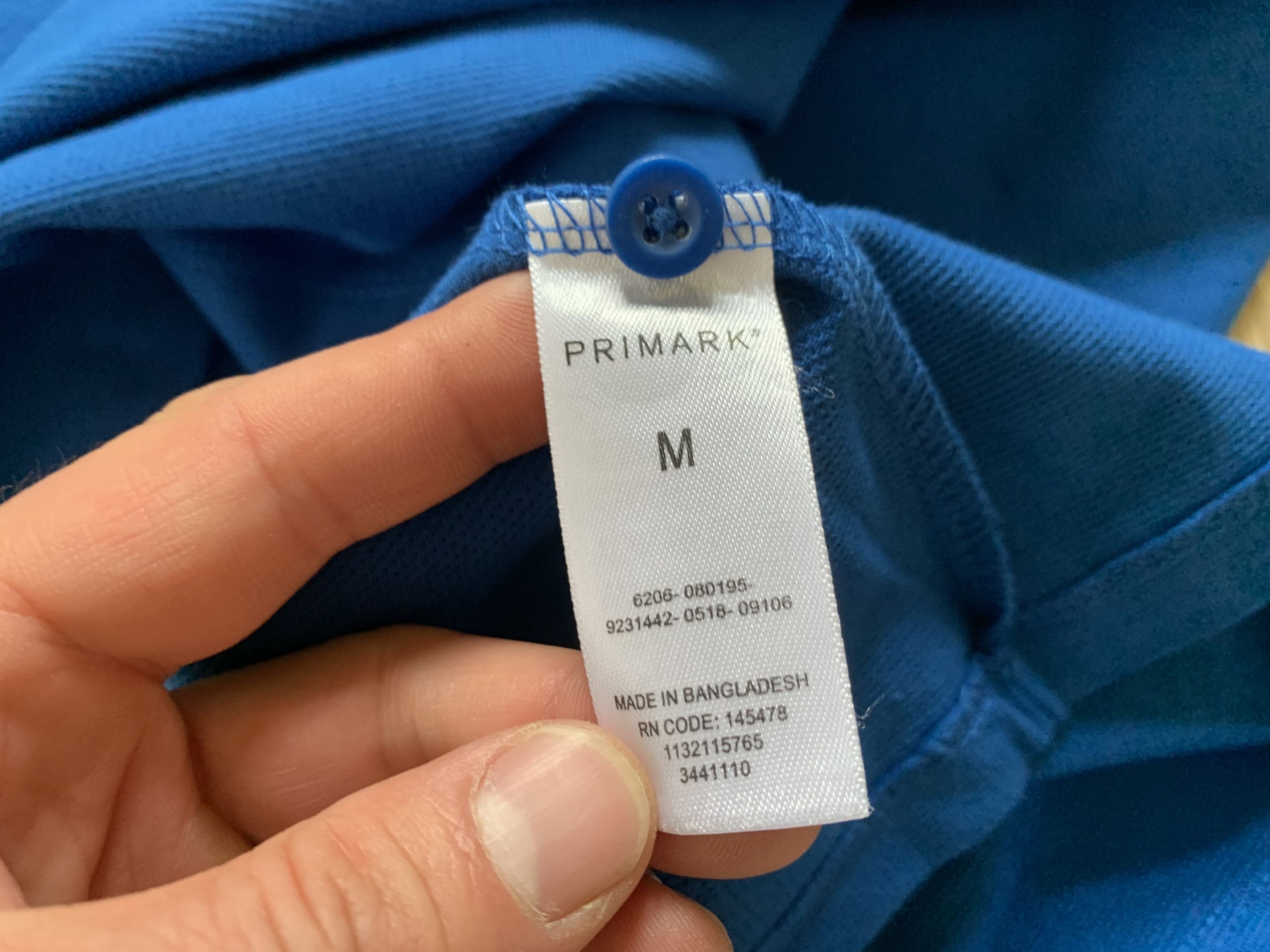 Primark Primark Basic Blue Cotton Polo T Shirt Size US M / EU 48-50 / 2 - 9 Thumbnail