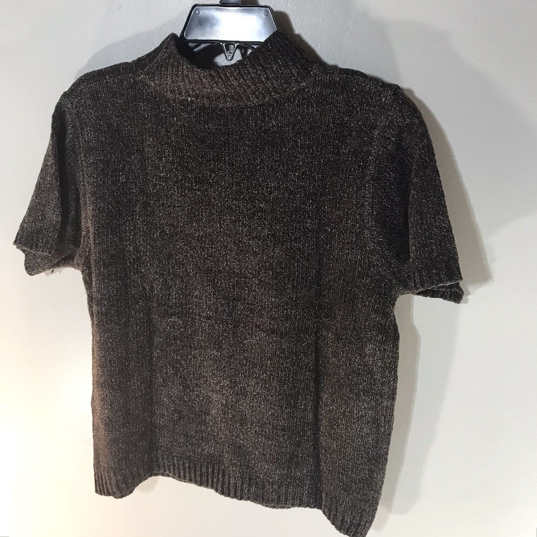Vintage By Design Flecked Mock Neck Sweater Women’s Size M Brown/White Casual Pullover Size M / US 6-8 / IT 42-44 - 2 Thumbnail