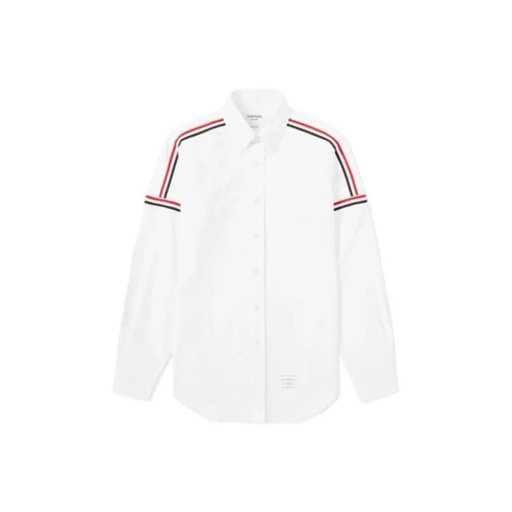 Thom Browne Thom Browne Logo Pattern Long Sleeve Shirt -2507 Size US M / EU 48-50 / 2 - 1 Thumbnail