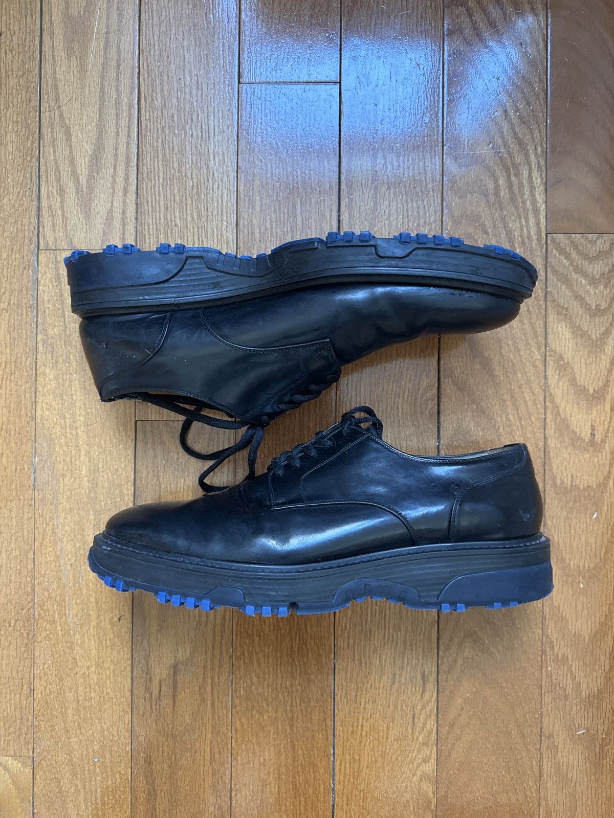 Dior FW15 AW15 Contrast Platform Sole Leather Derbies Size US 10.5 / EU 43-44 - 2 Thumbnail