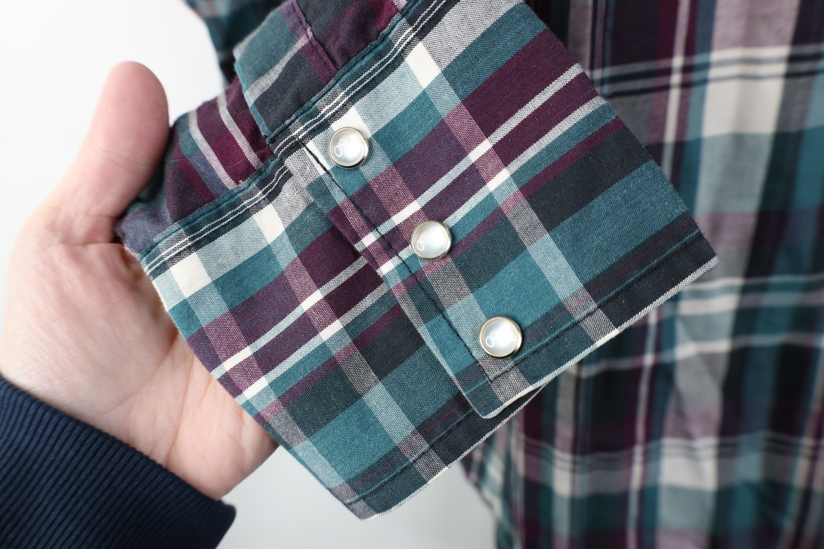 Vintage Vintage 70s Rockabilly Western Rodeo Snap Button Shirt Size US L / EU 52-54 / 3 - 6 Thumbnail