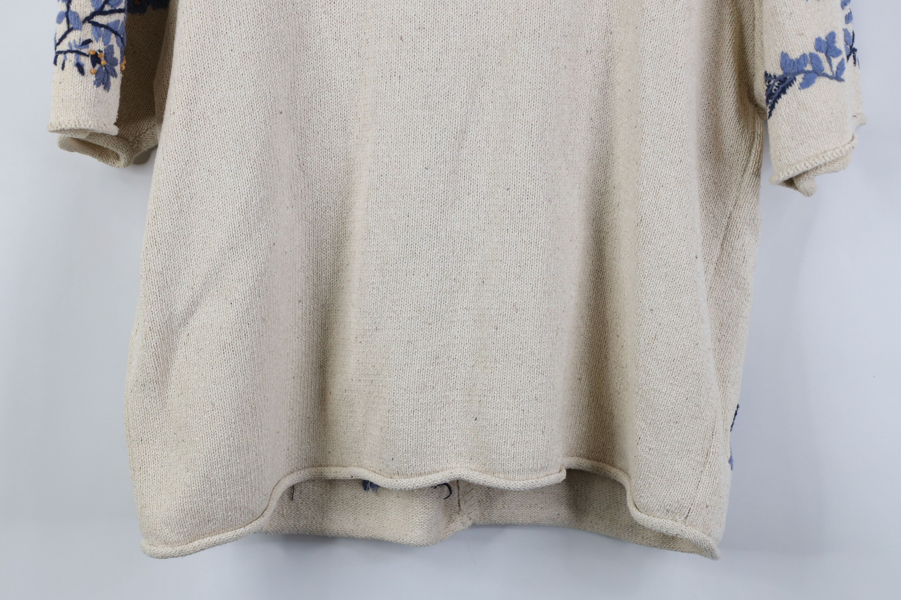 Vintage Vintage 90s Streetwear Flower Silk Blend Knit Sweater Size L / US 10 / IT 46 - 15 Thumbnail