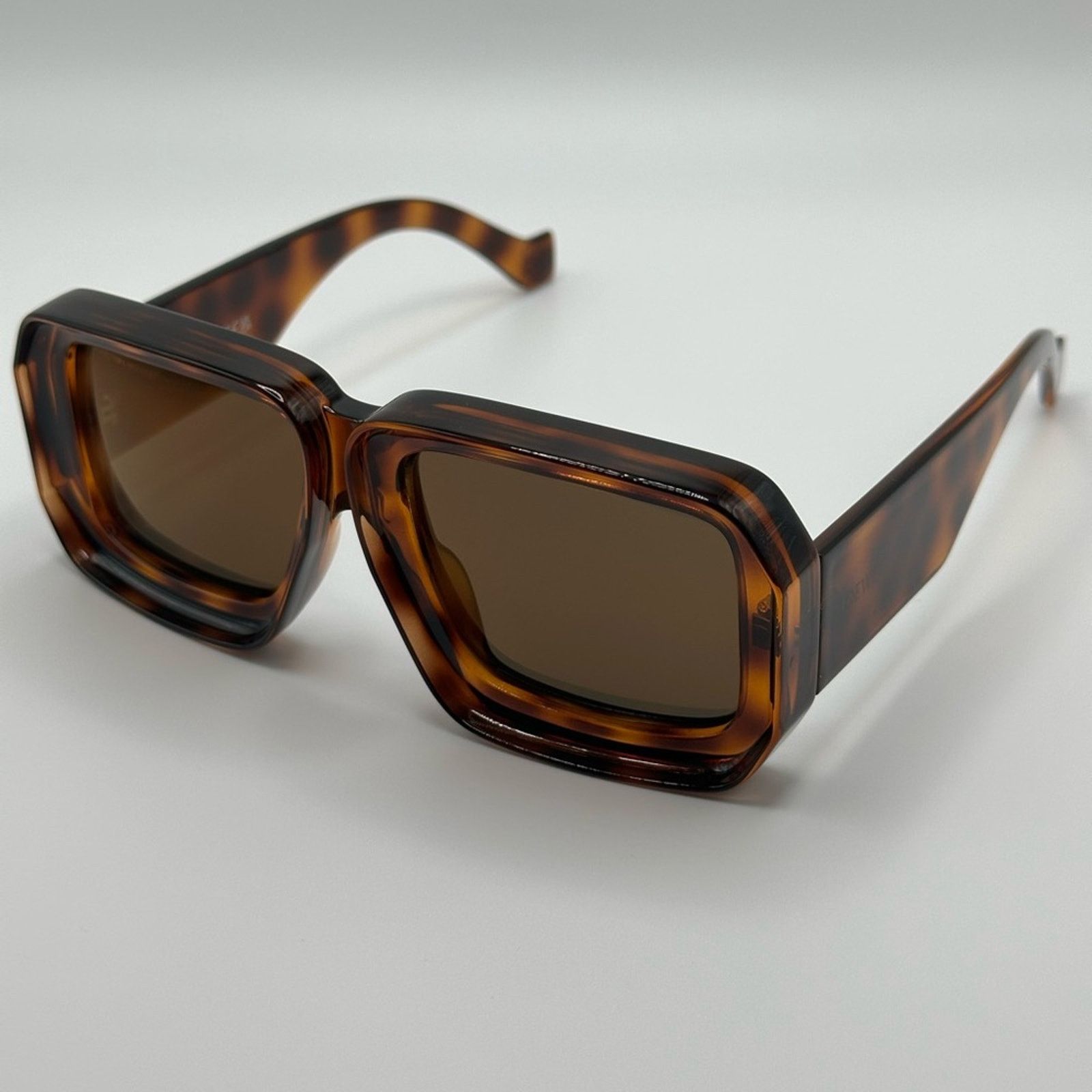 Loewe NEW LOEWE LW40064U 5652G Shiny Dark Havana Brown Women Size ONE SIZE - 4 Thumbnail