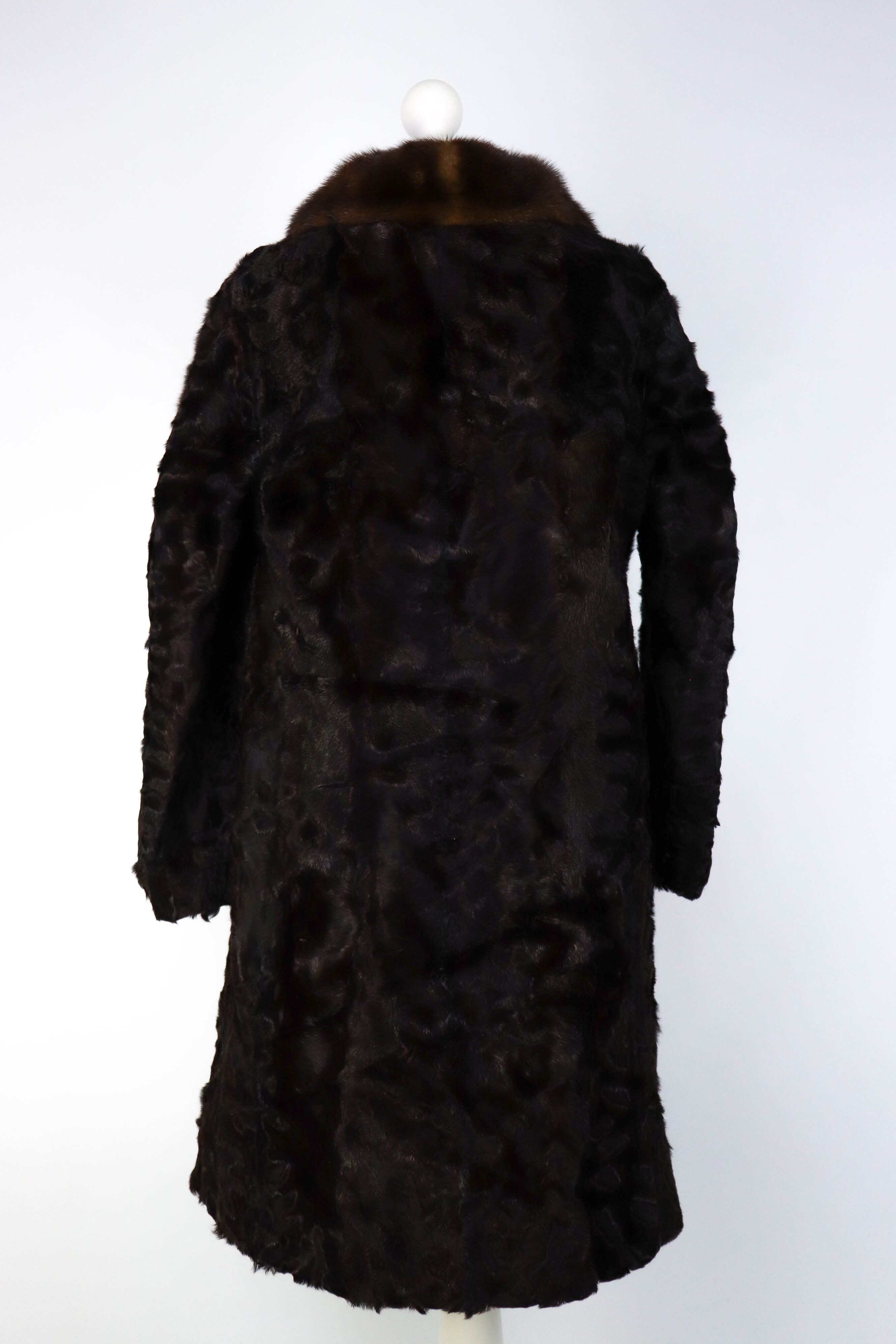 Vintage Vintage Jean Zigrand Fourrures Luxembourg Brown Fur Coat Size XL / US 12-14 / IT 48-50 - 2 Thumbnail