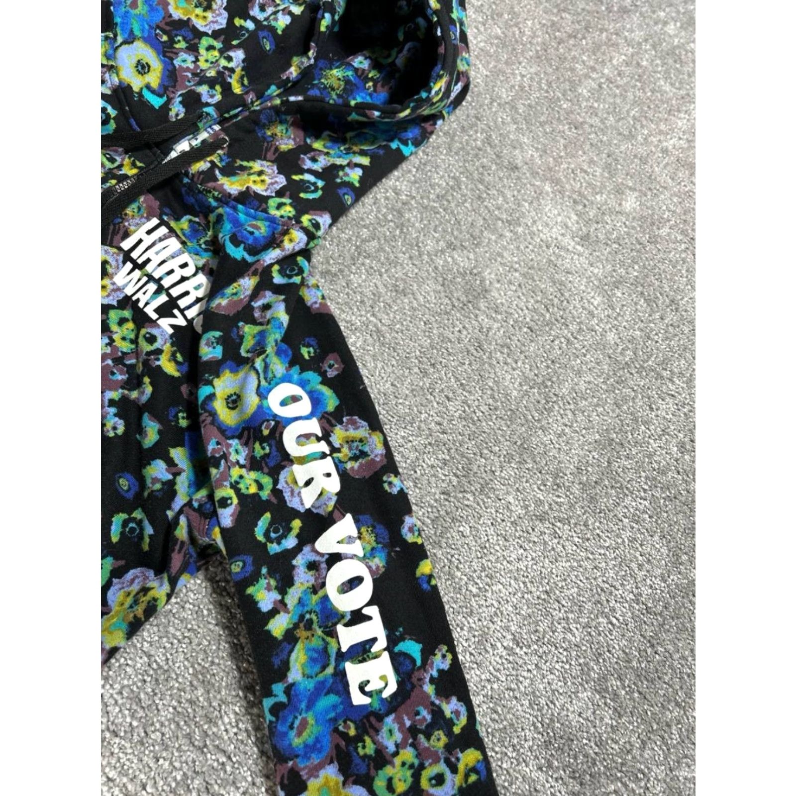 Ulla Johnson Ulla Johnson Hoodie Womens Medium Black Floral Our Bodies Our Votes Harris Walz Size M / US 6-8 / IT 42-44 - 6 Thumbnail