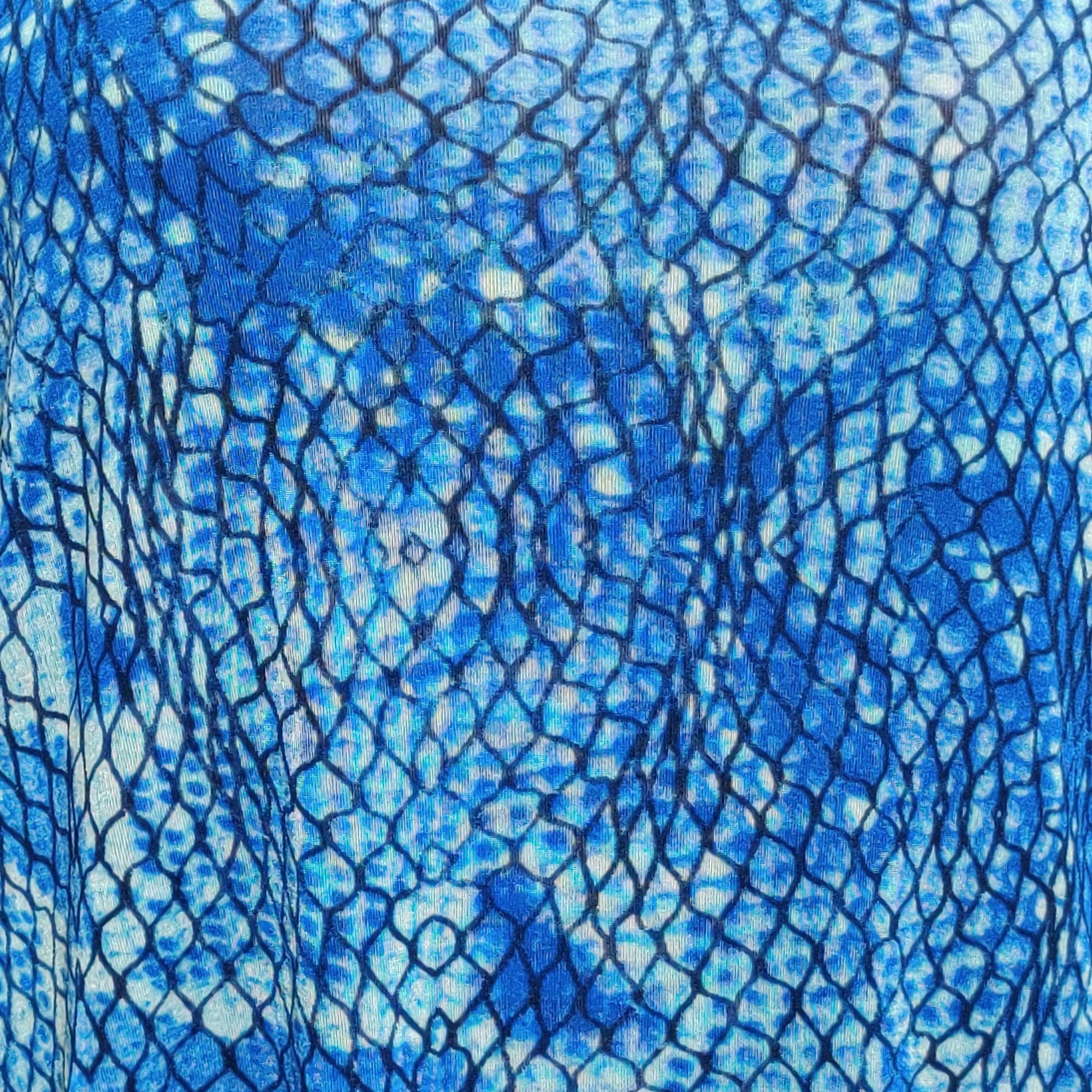 Other Jaclyn Smith XL Blue Snake Reptile Print Stretchy Top Bold Y Size XL / US 12-14 / IT 48-50 - 5 Thumbnail