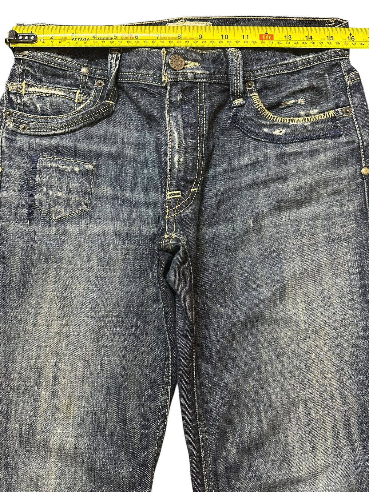 Taverniti Vintage Italy Taverniti Blue Wash Style Wide Leg Jeans Size US 31 - 12 Thumbnail