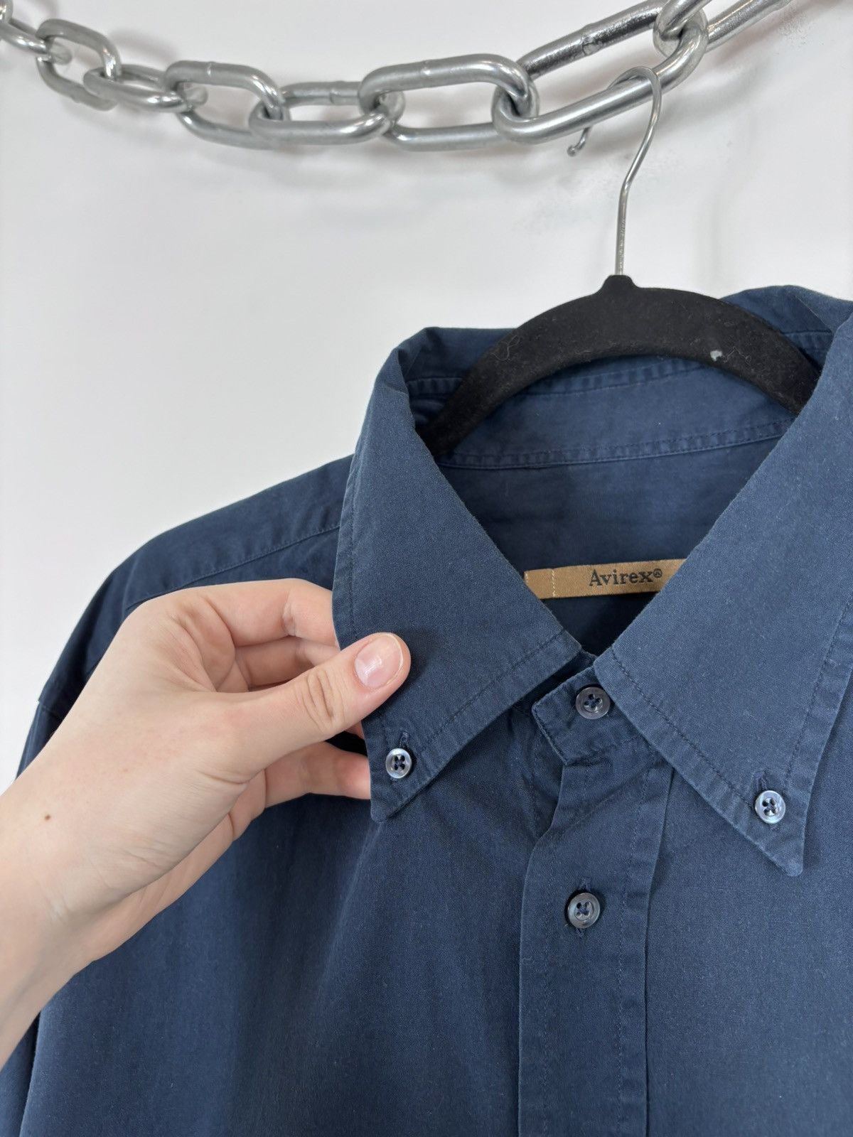 Avirex Vintage Avirex USA Navy Blue Button Up Long Sleeve Shirt Size US XXL / EU 58 / 5 - 6 Thumbnail