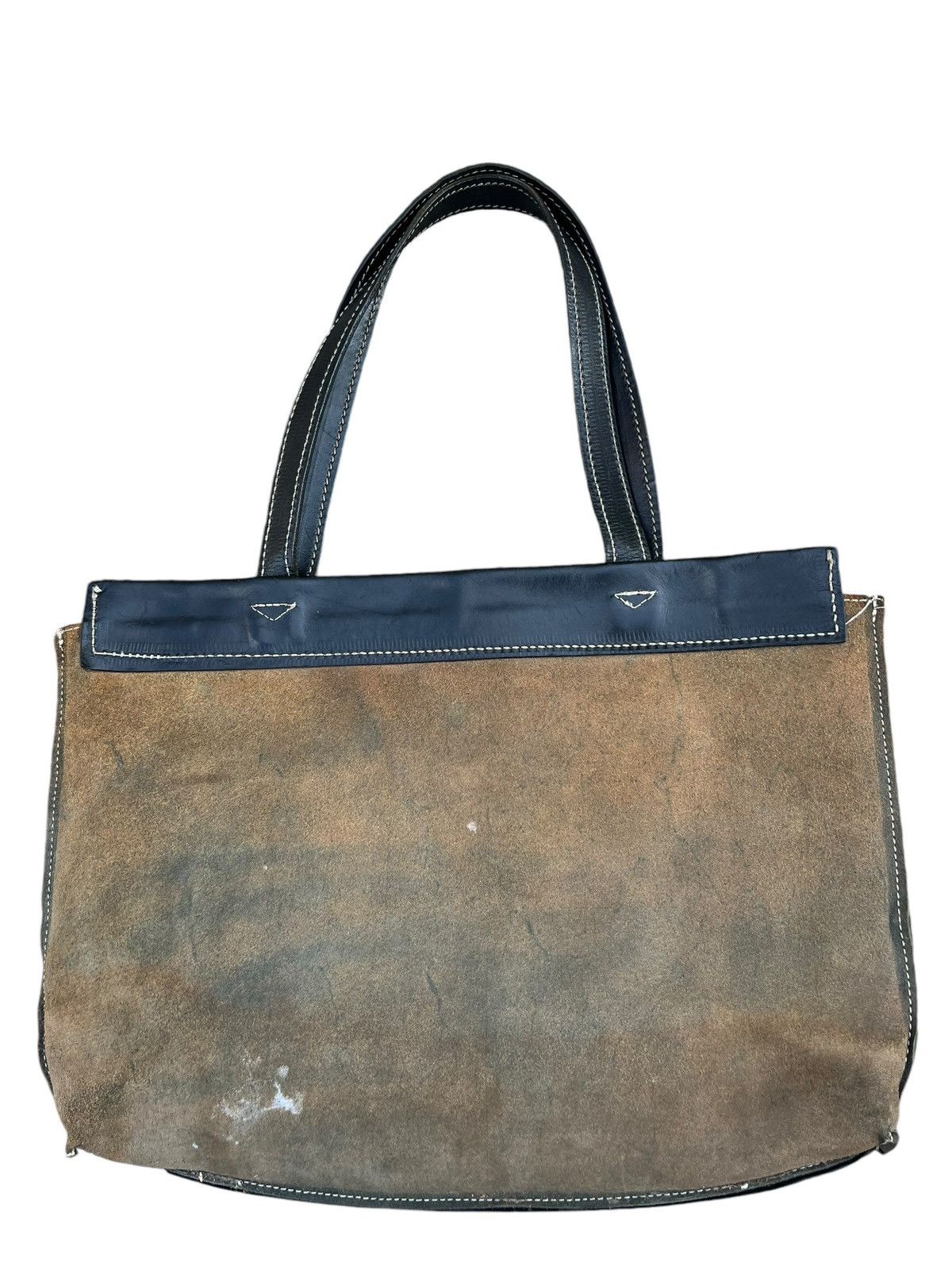 Leather CI-VA Distress Scratches Patina Leather Tote Bag Size ONE SIZE - 22 Thumbnail