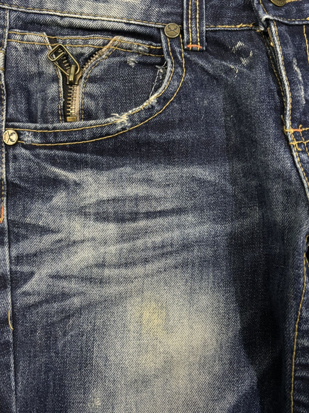 If Six Was Nine Vintage Japanese Brand Lolita Whiskers Distressed Punk Jeans Size US 32 / EU 48 - 5 Thumbnail