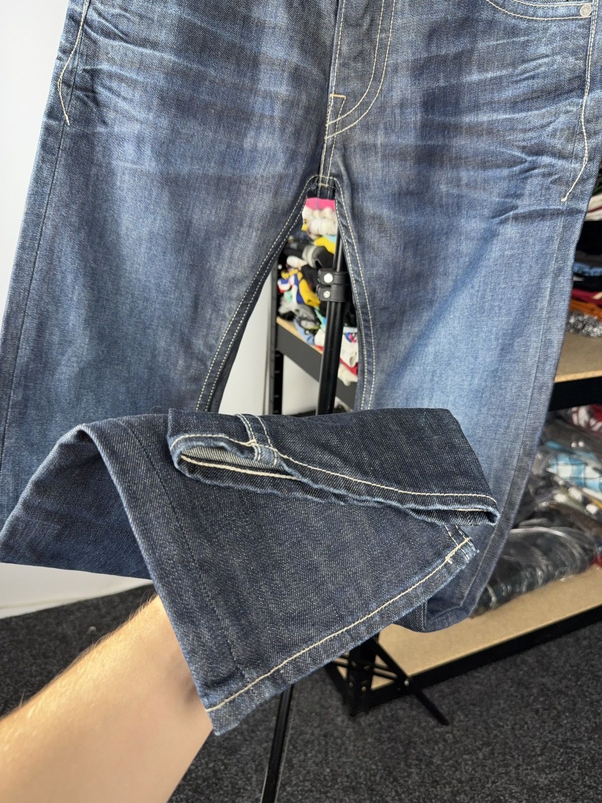 Replay Luxury 00s Replay Blue Denim pants Jeans W31 Vintage Italy Size US 31 - 6 Thumbnail