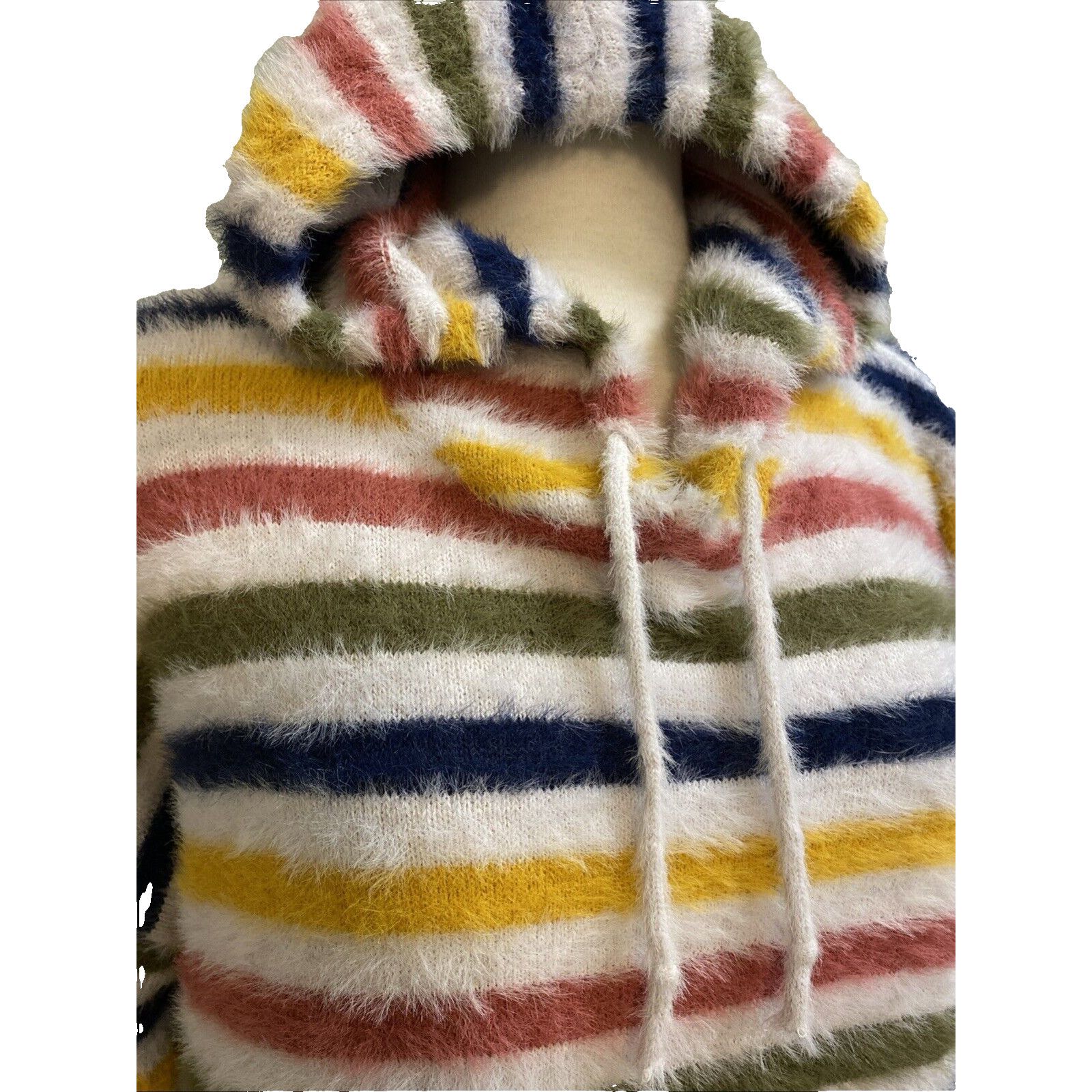 Anthropologie Anthropologie Oliver Striped Soft Multicolor Hooded Sweater Size L / US 10 / IT 46 - 2 Thumbnail