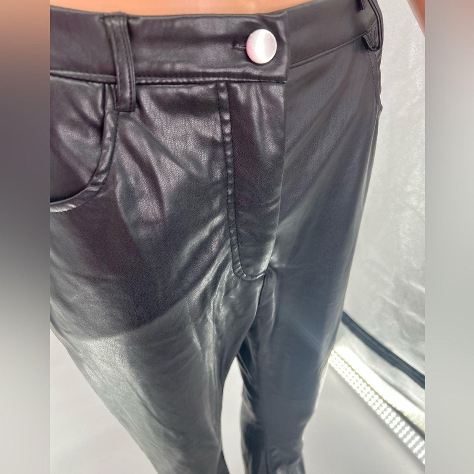 Boohoo Boohoo Kourtney Kardashian Barker Wide Leg Faux leather Size 28" / US 6 / IT 42 - 3 Thumbnail