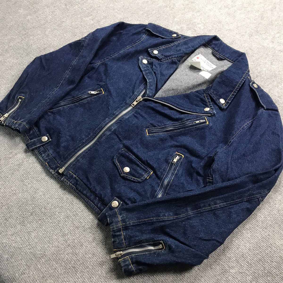 Designer × Japanese Brand 🔥DOUBLE COLLAR DENIM GEMBONY DENIM JACKET Size US M / EU 48-50 / 2 - 2 Thumbnail