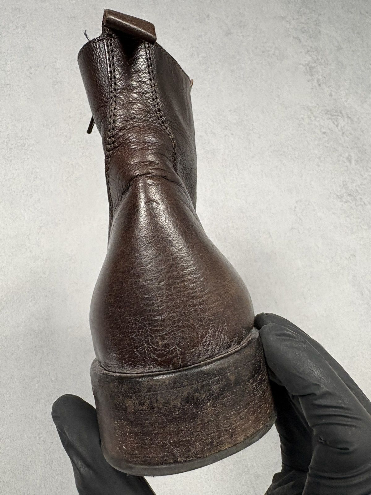 MoMA MOMA Handmade Distressed Brown Leather Zip Ankle Boots EU 41 Size US 8 / EU 41 - 23 Thumbnail
