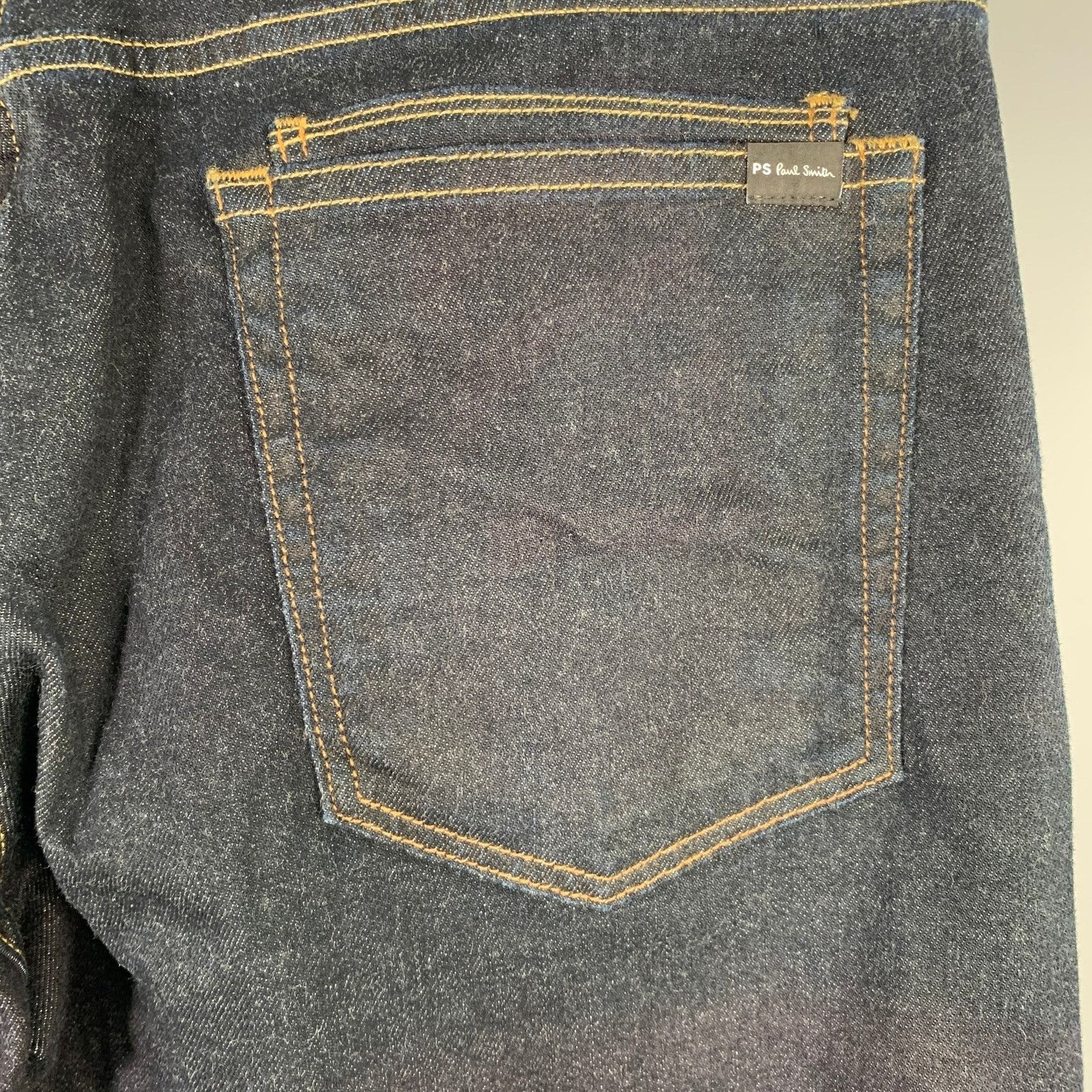 Paul Smith PS by PAUL SMITH Indigo Contrast Stitch Cotton Straight Jean Size US 31 - 3 Thumbnail