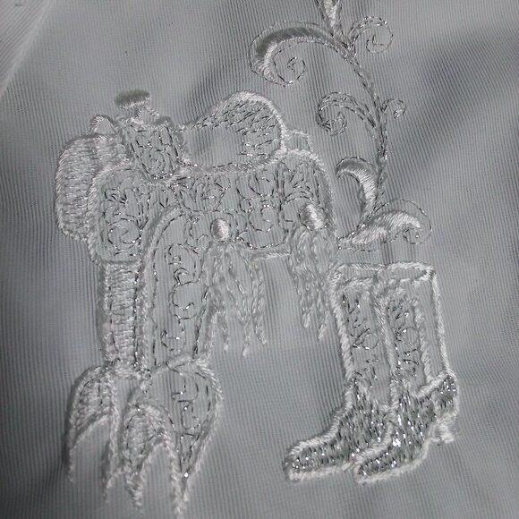 Other Vintage H Bar C Embroidered Western Pearl Snap Shirt Size US XL / EU 56 / 4 - 4 Thumbnail