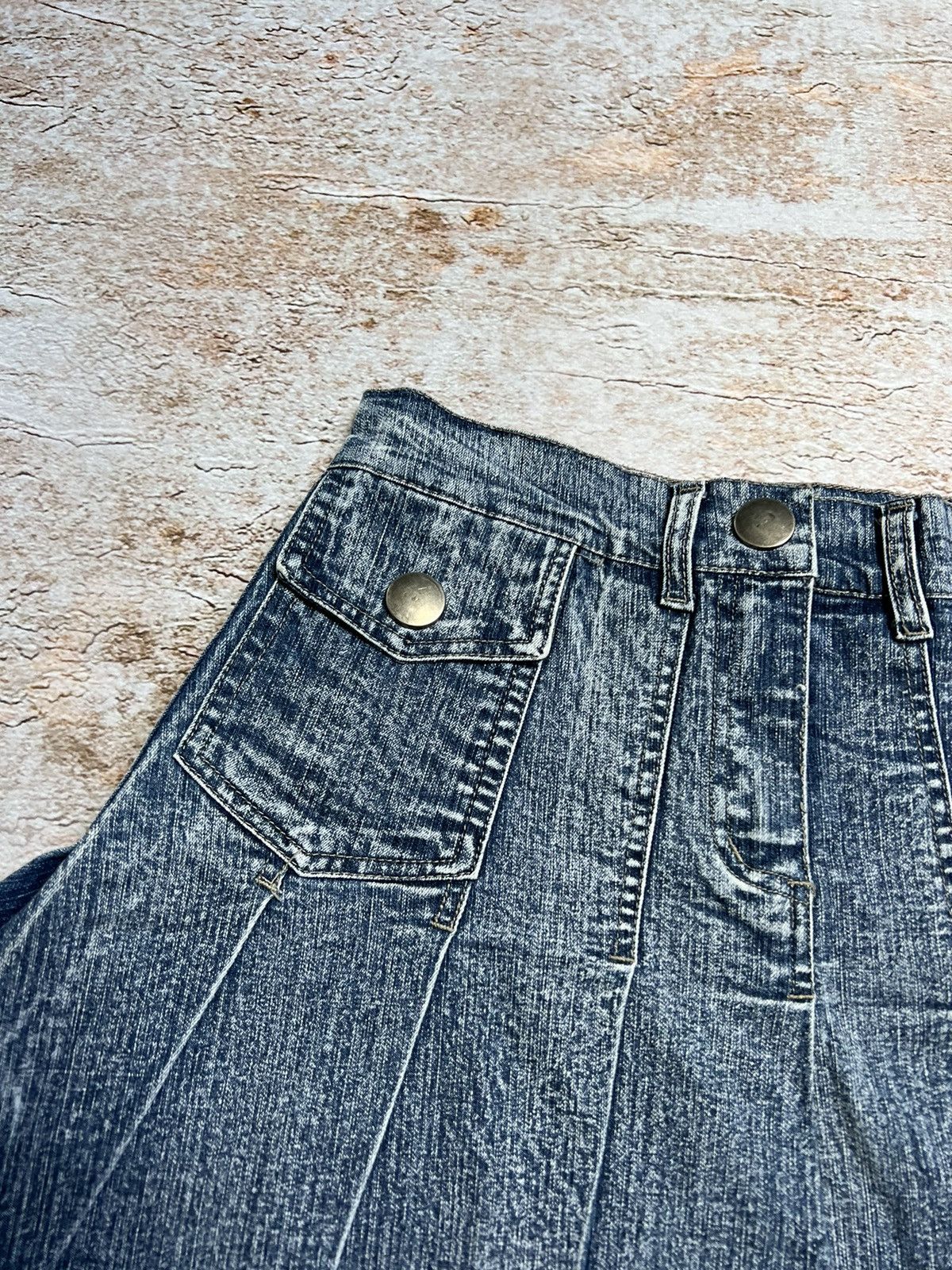 If Six Was Nine × Japanese Brand × Vintage Vintage Japanese super flare denim mini skirt Size 28" / US 6 / IT 42 - 5 Thumbnail