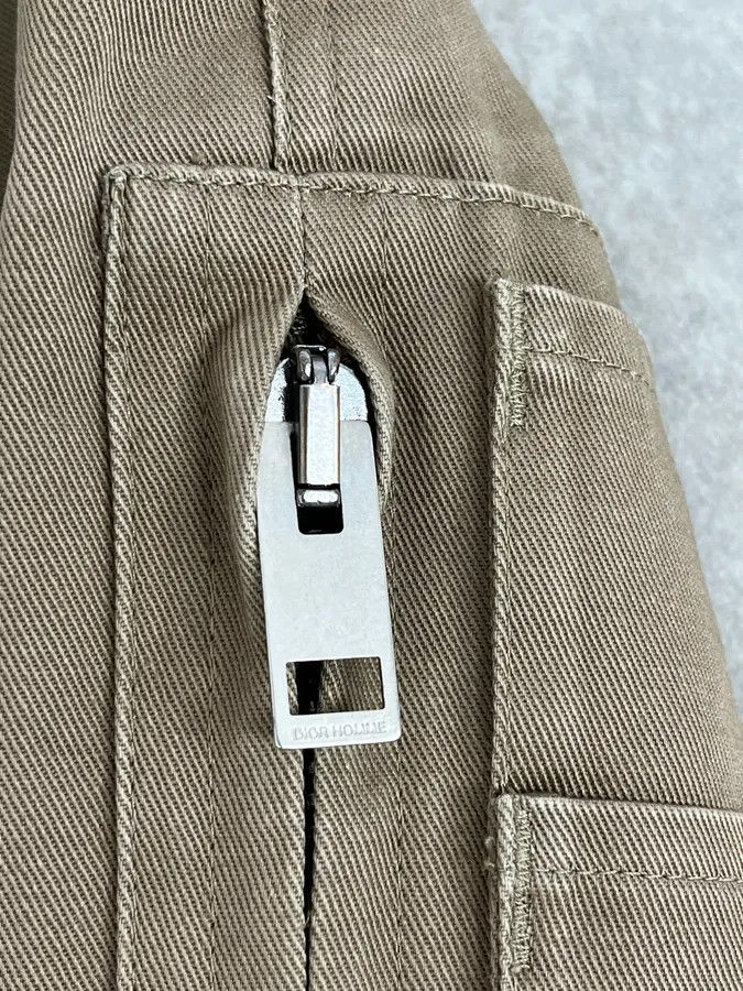 Dior SS2005 Dior Beige Cotton Bomber Jacket Cargo Pocket by Hedi Slimane Size US M / EU 48-50 / 2 - 10 Thumbnail