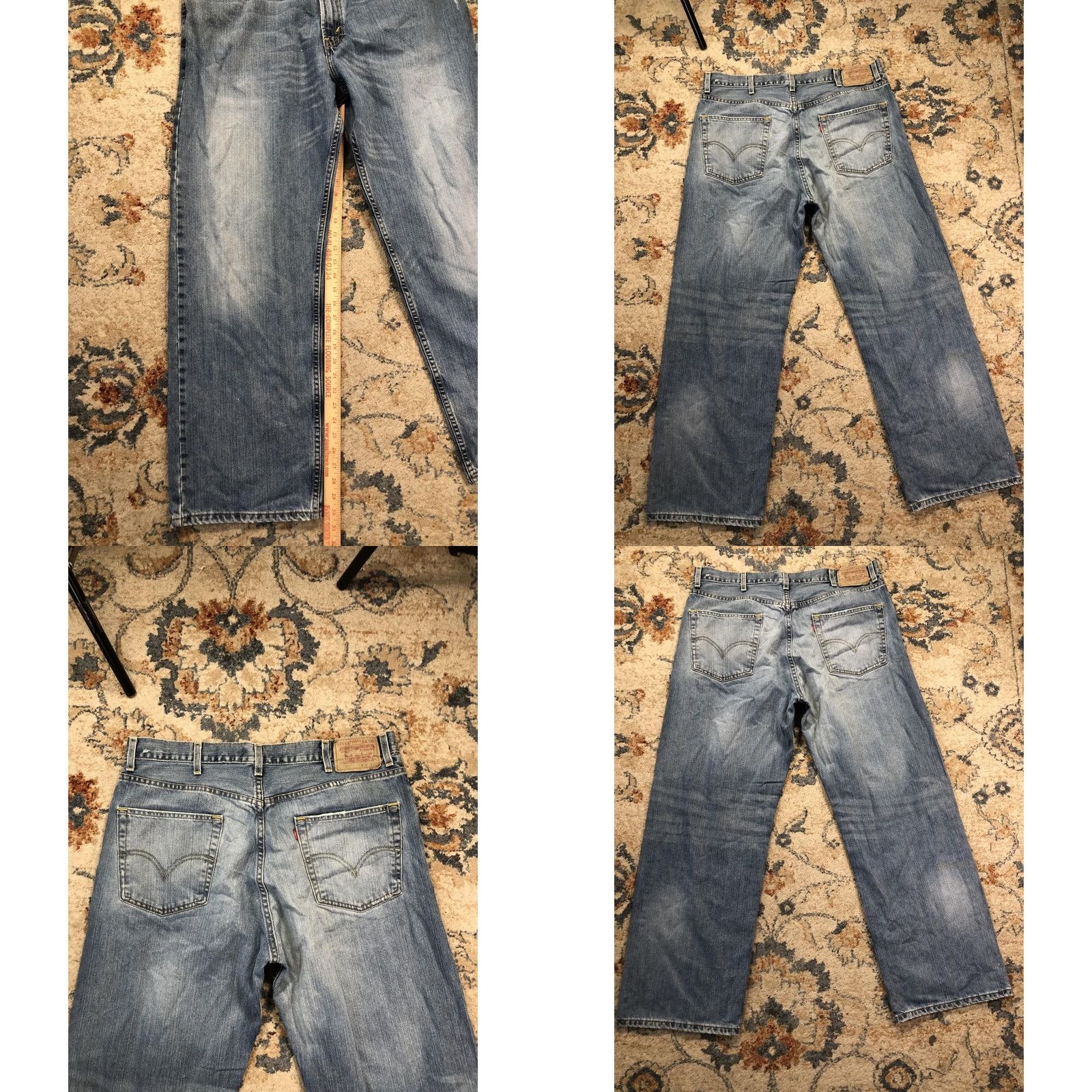 Levi's Levi'S 569 Jeans Mens 38x34 Blue Medium Wash Denim Loose Straight Casual Pants Size US 38 / EU 54 - 8 Thumbnail