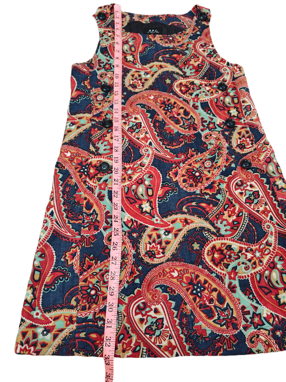 A.P.C. A.P.C Paisley Wool Midi Dress, Made in Poland Size S / US 4 / IT 40 - 8 Thumbnail