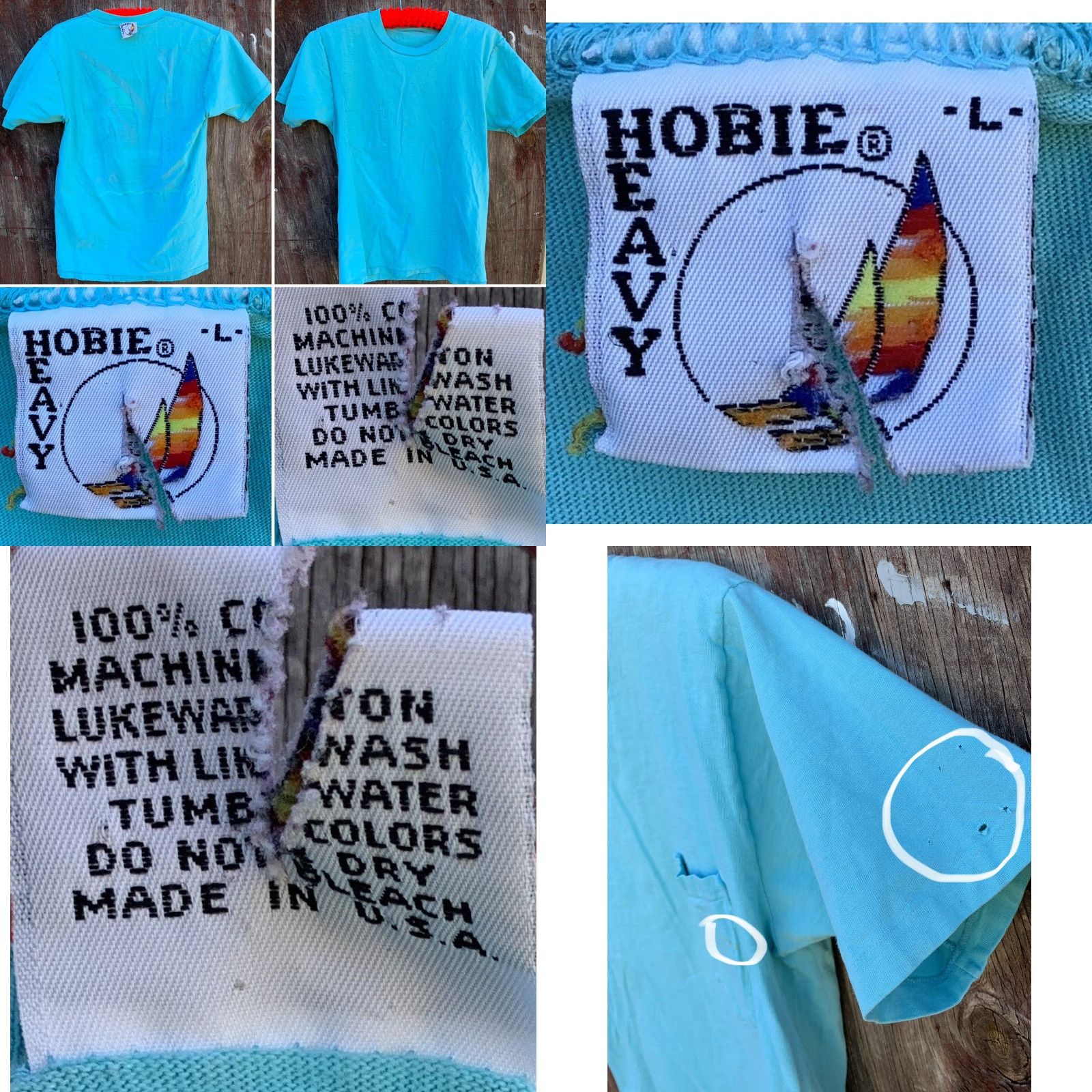 Vintage VINTAGE Hobie Team Extreme Pocket Tee T Shirt 1989 Windsurfer L Blue Mens Shirt Pocket Tee 80s Hobie Windsurfing Size US L / EU 52-54 / 3 - 9 Thumbnail