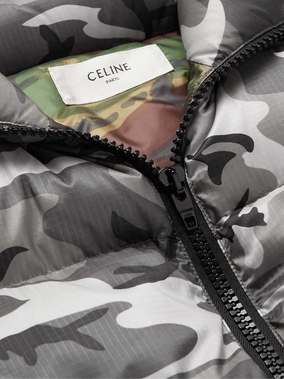 Celine × Hedi Slimane FW22 Grey Camo Short Down Jacket sz44 & 50 Size US M / EU 48-50 / 2 - 13 Thumbnail