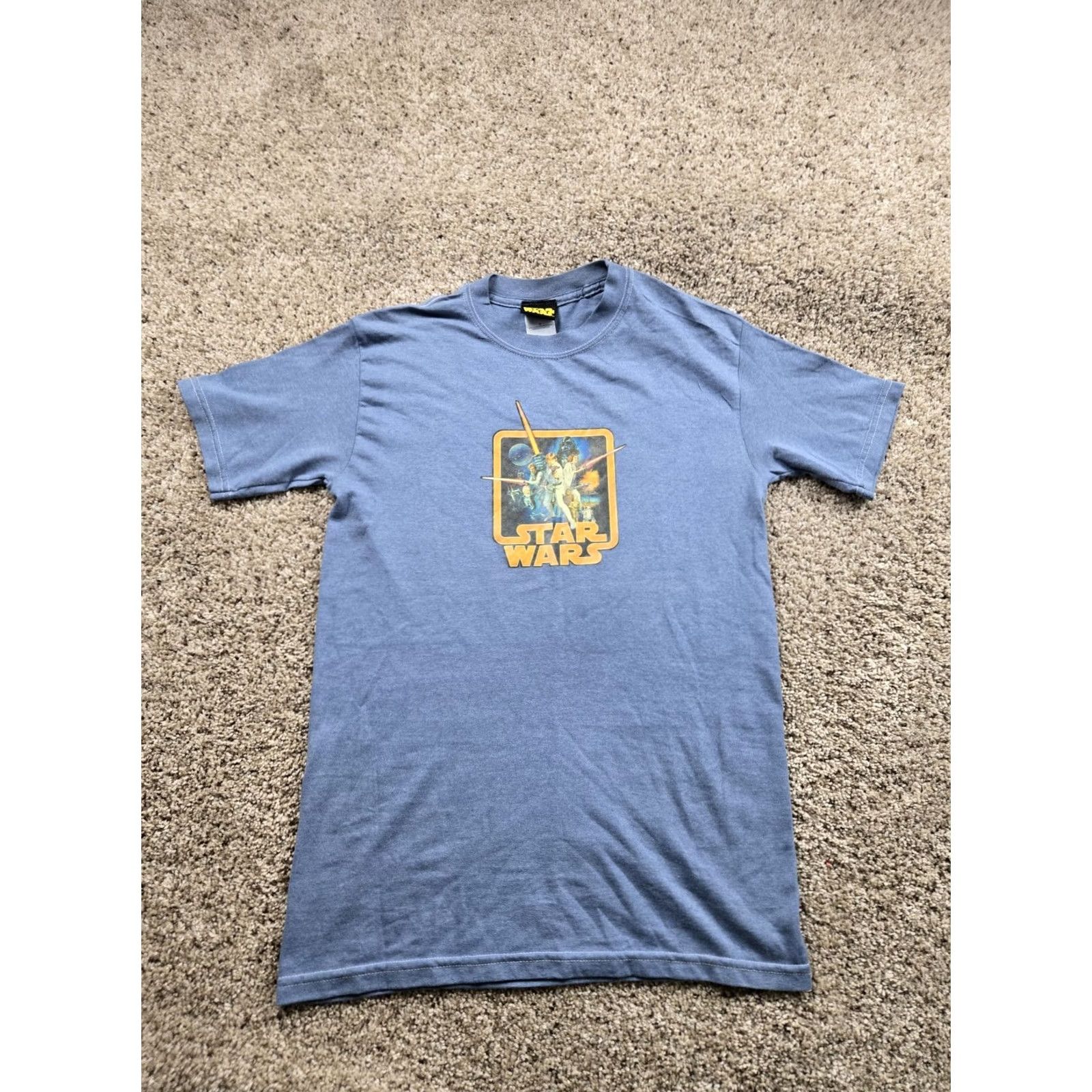 Hope VINTAGE Lucasfilm Star Wars T-Shirt Mens Small Blue Luke Skywalker 2005 100% Cotton Shirt Short Sleeve Crew Neck Size US S / EU 44-46 / 1 - 2 Thumbnail