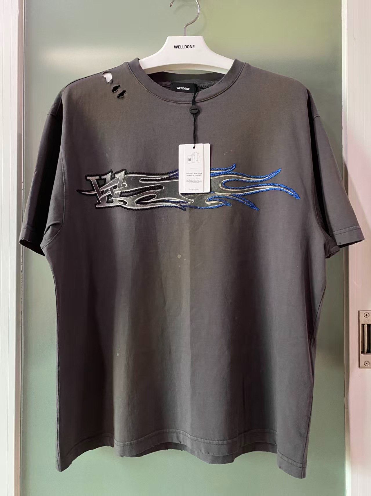 WE11DONE we11done Metallic Washed Short Sleeve Size US S / EU 44-46 / 1 - 1 Thumbnail