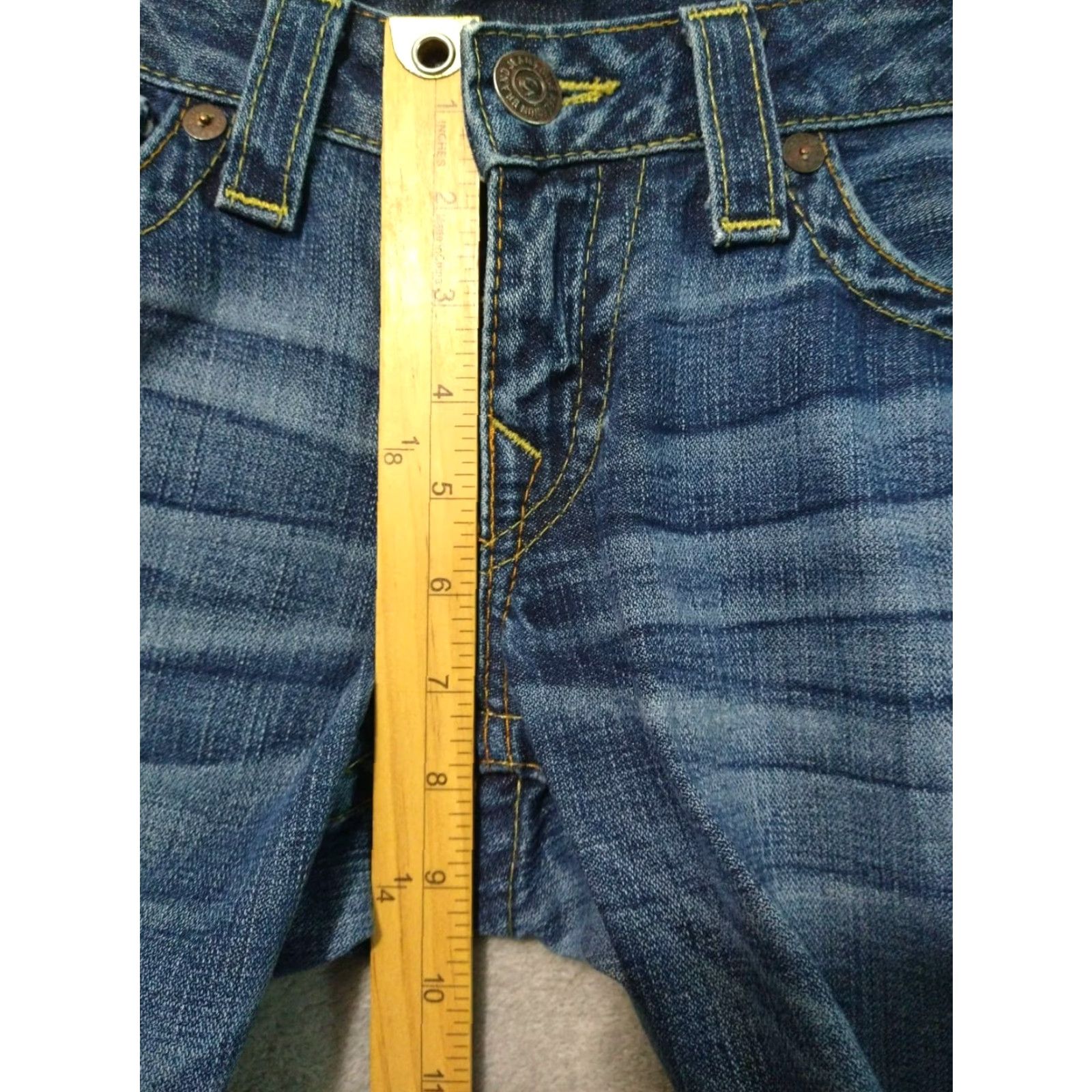True Religion True Religion Jeans Womens 28 Blue Denim Billy Bootcut 5-Pocket Regular Inseam 30.5 in USA World Tour Vintage No Size 28" / US 6 / IT 42 - 4 Thumbnail
