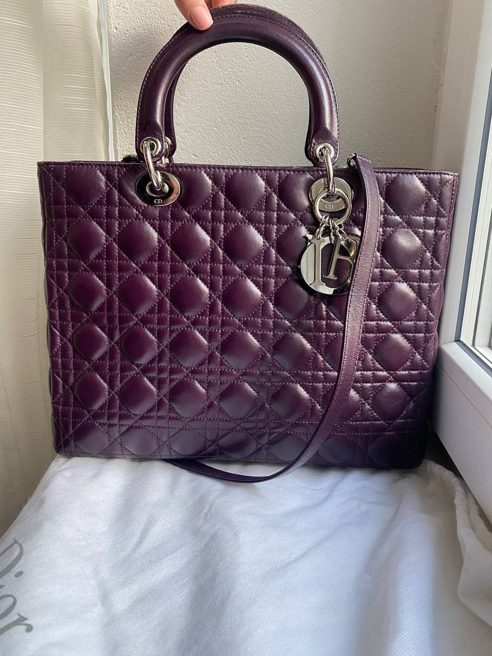 Dior Christian Dior Lady Dior Tasche large bag schwarz lila Mediu Size ONE SIZE - 2 Thumbnail