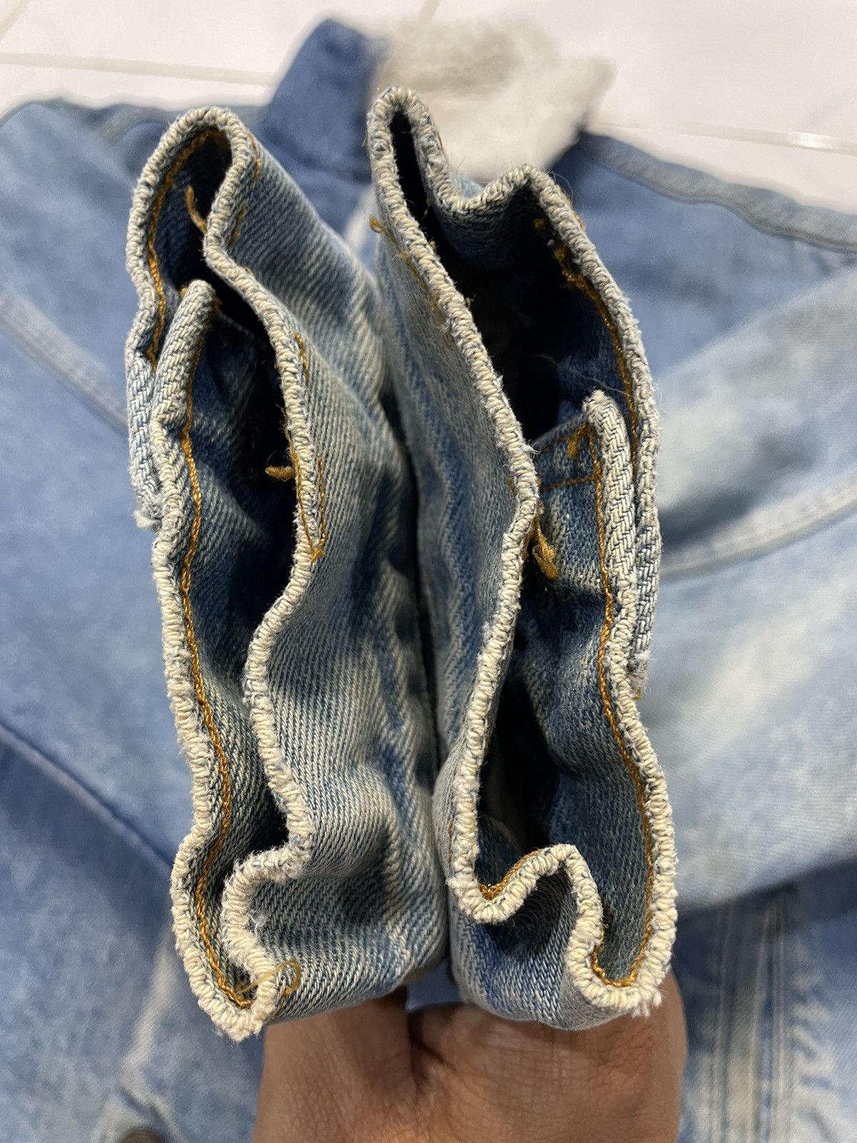 Levi's 90's Levi’s Sherpa Vintage Denim Jacket White Tag Size US M / EU 48-50 / 2 - 9 Thumbnail