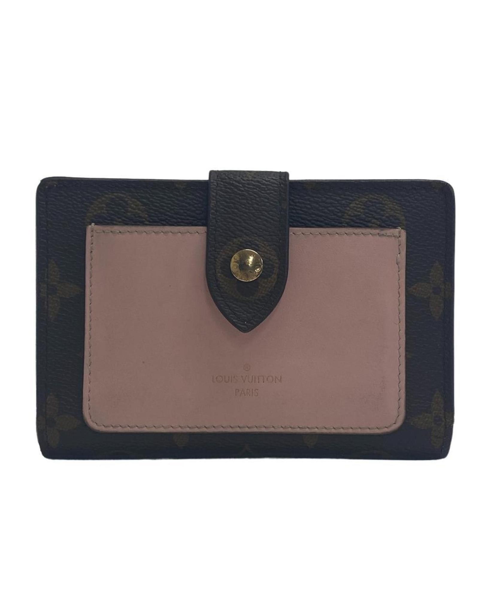 image of Louis Vuitton Sophisticated Brown Leather Bifold Wallet, Women's