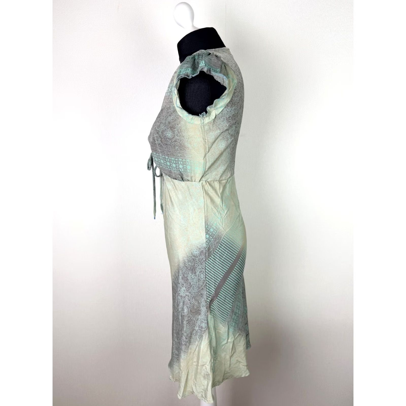 Vintage Ibiza Dress Silk A-Line Dress S/M Womens Multicoloured Knee Length 100% Silk Size S / US 4 / IT 40 - 2 Thumbnail