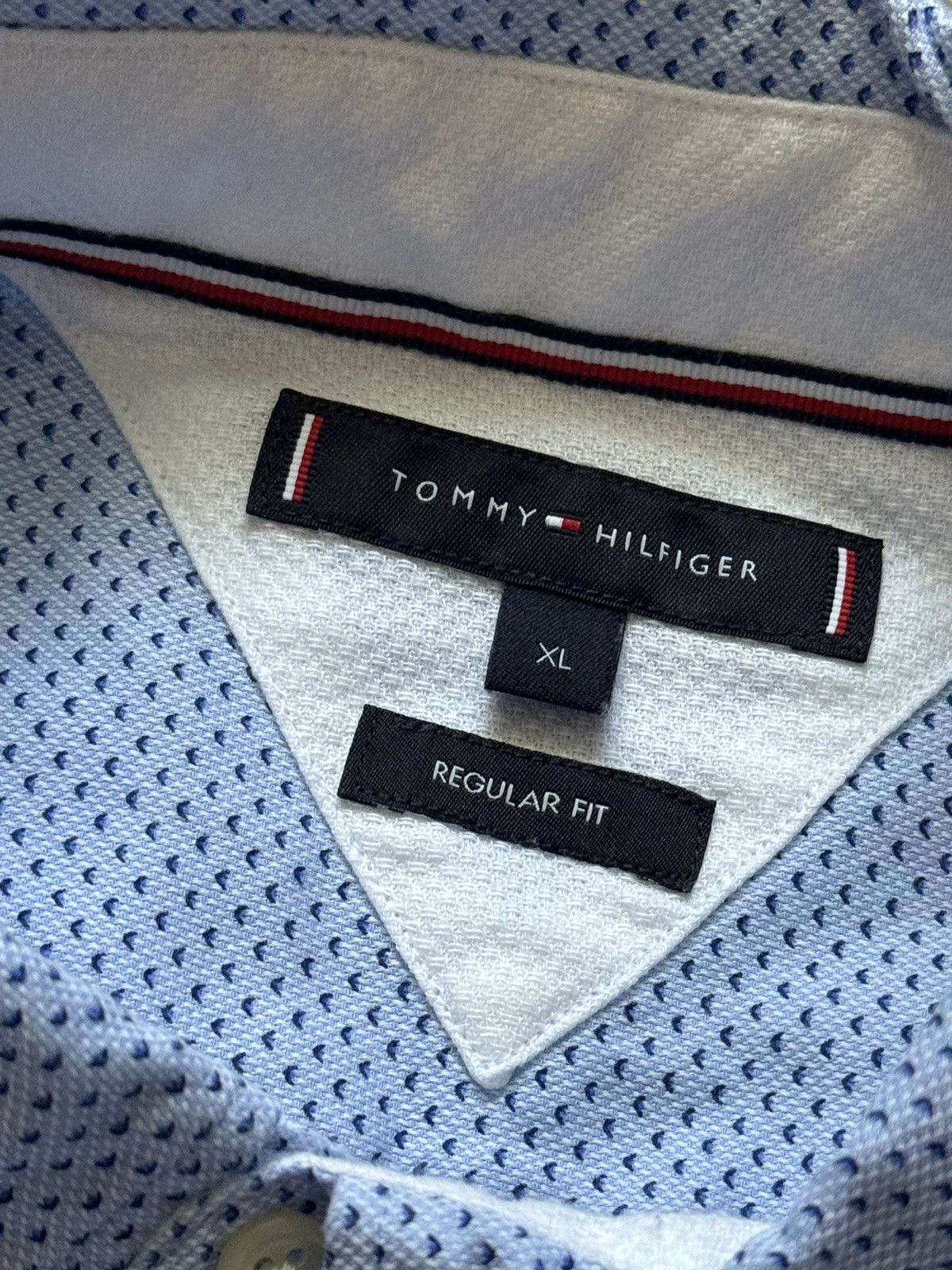 Designer × Tommy Hilfiger Tommy Hilfiger XL botted button up shirt polo long sleeve te Size US XL / EU 56 / 4 - 6 Thumbnail