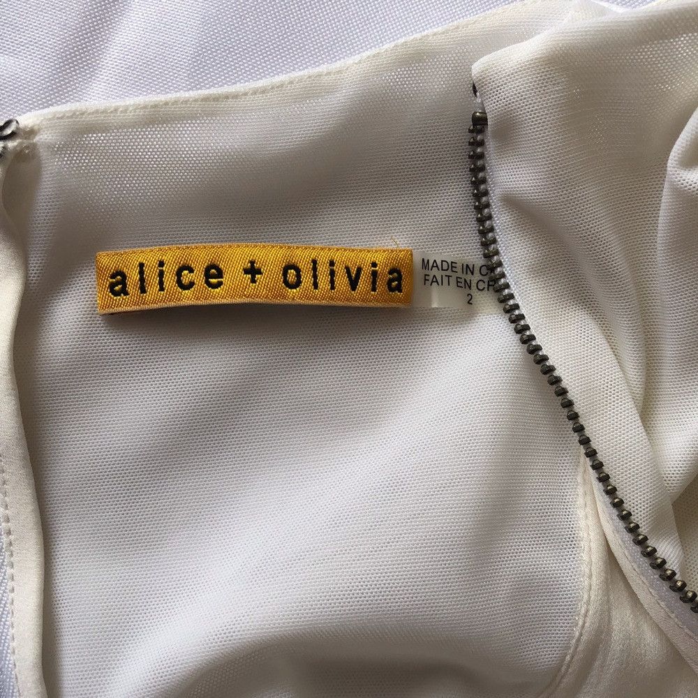 Alice + Olivia Alice + Olivia Lexie Drape-Skirt White Dress Size 2 Size XS / US 0-2 / IT 36-38 - 6 Thumbnail
