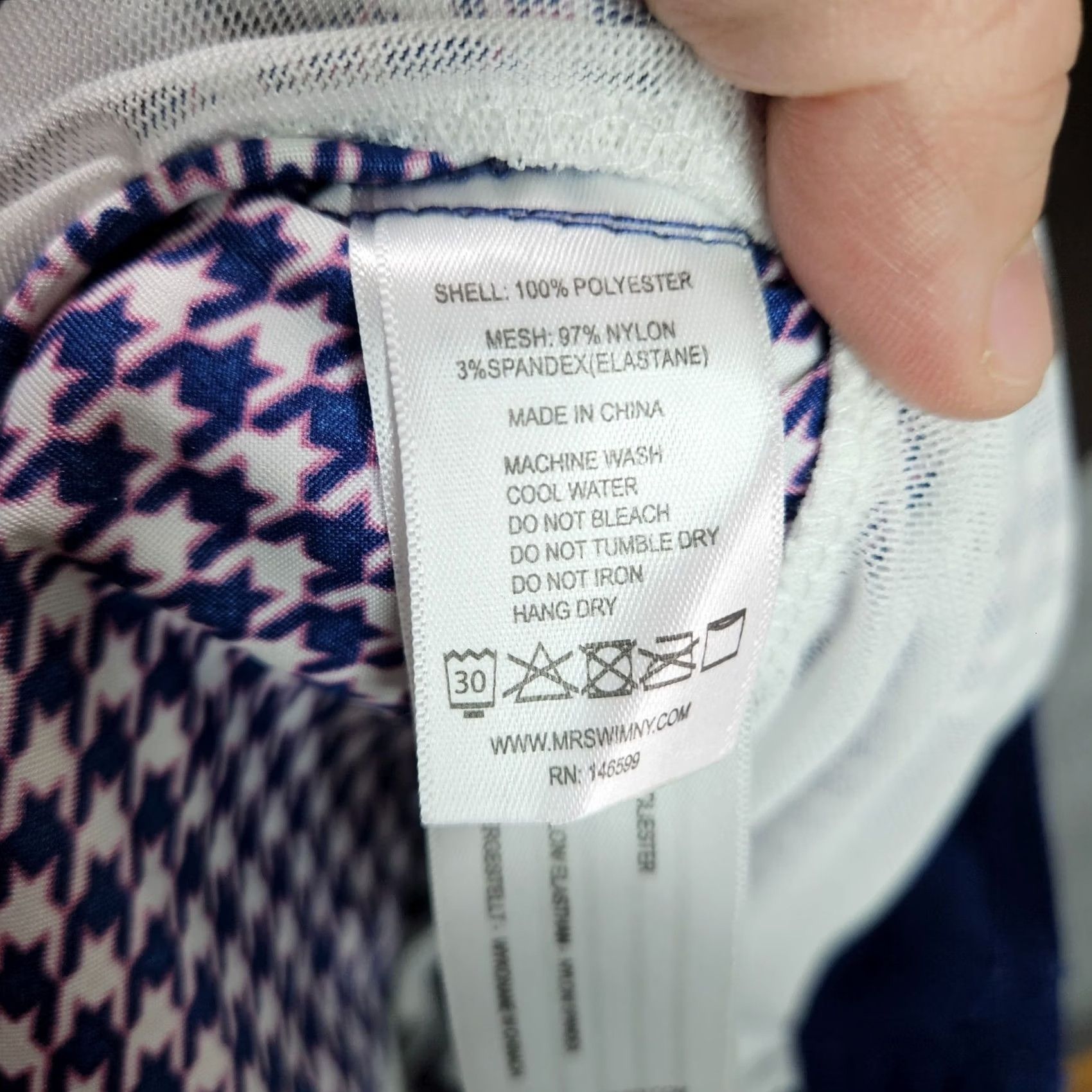 Vintage Mr.Swim Trunks Navy Houndstooth Pattern Lined Board Shorts Size 34 NEW Size US 34 / EU 50 - 5 Thumbnail