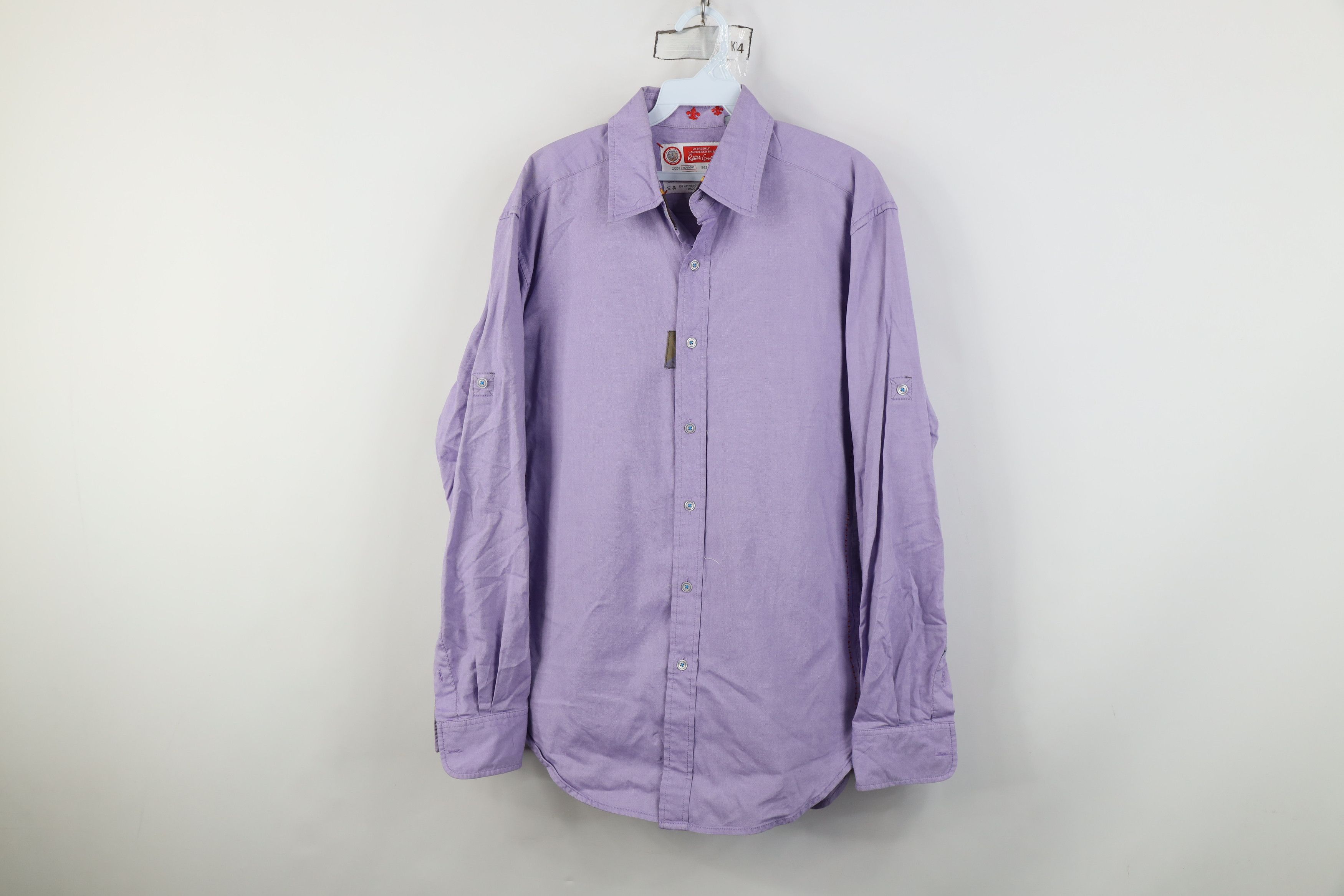 Robert Graham Robert Graham Laundered Roll Cuff Collared Button Shirt Size US M / EU 48-50 / 2 - 1 Thumbnail