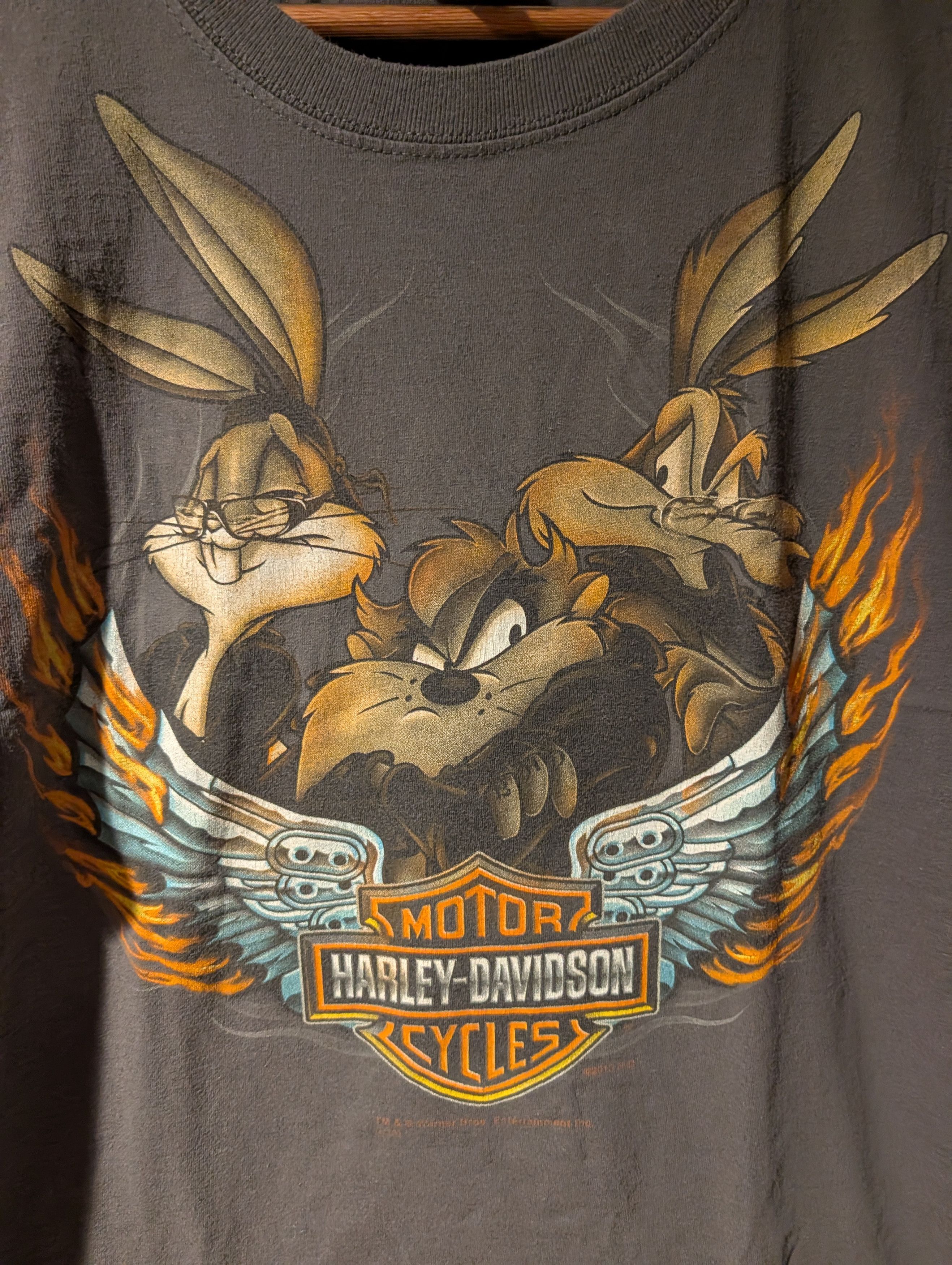 Harley Davidson Vintage Harley-Davidson Looney Tunes T-Shirt Bugs Bunny Taz Size US XL / EU 56 / 4 - 2 Thumbnail