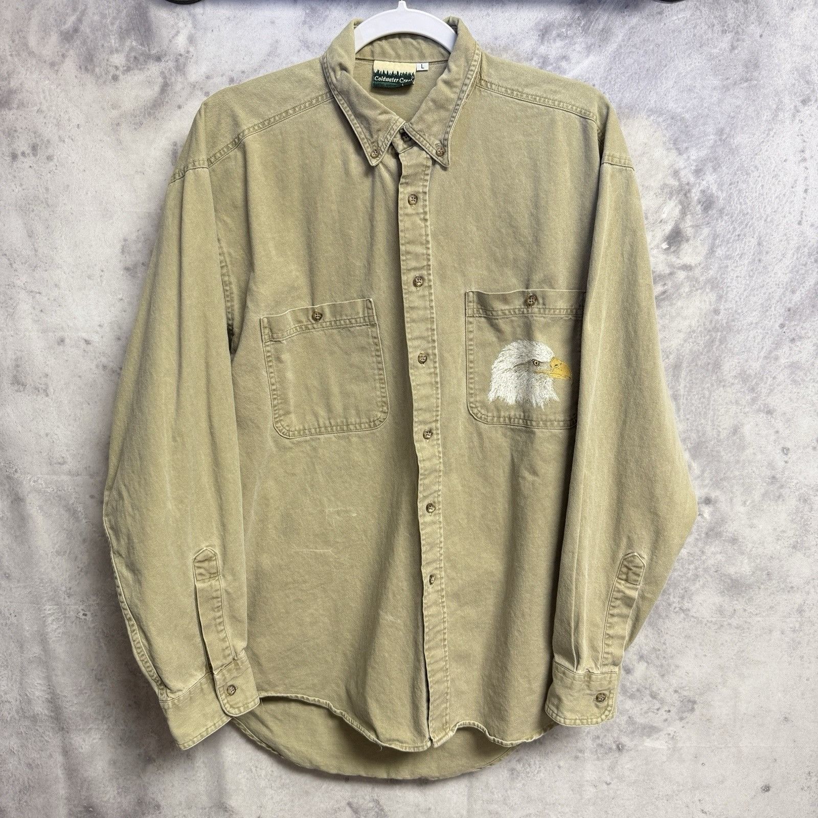 Coldwater Creek Vintage Coldwater Creek Eagle Button Up Shirt Mens Large 24x Size US L / EU 52-54 / 3 - 1 Thumbnail