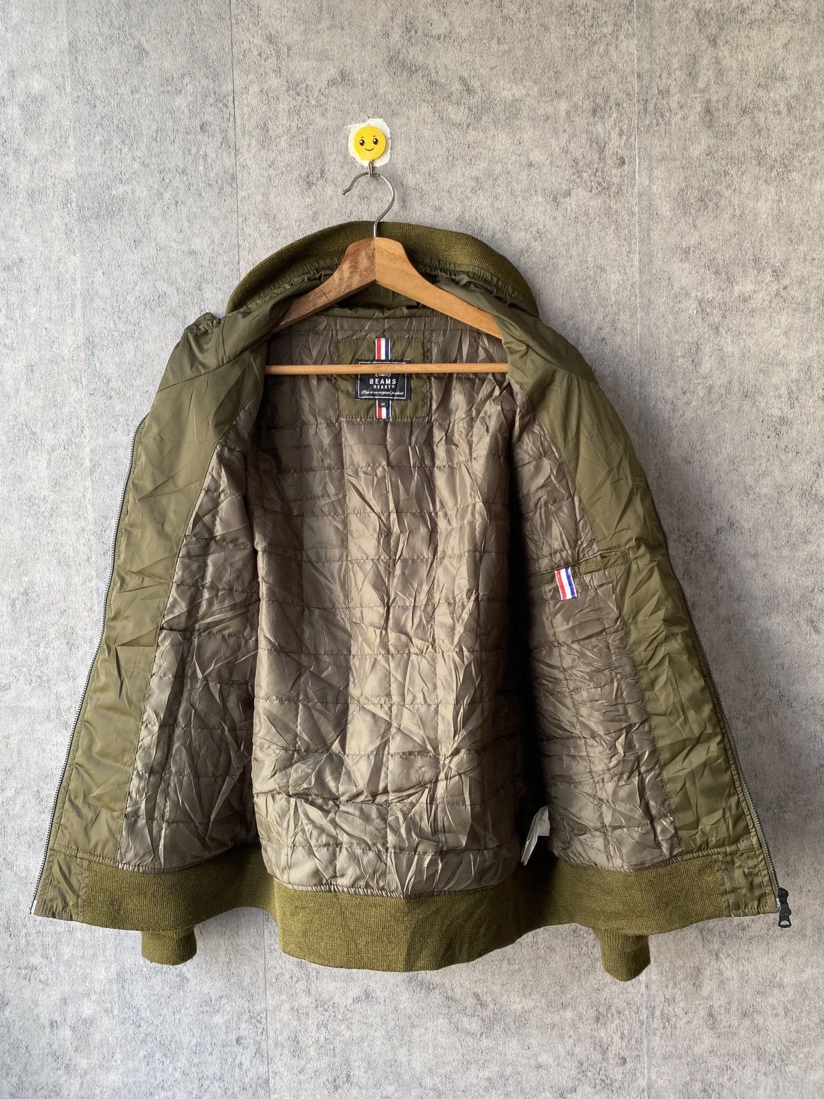 Japanese Brand Beams Heart Japan Olive Green Bomber Jacket Size US M / EU 48-50 / 2 - 8 Thumbnail
