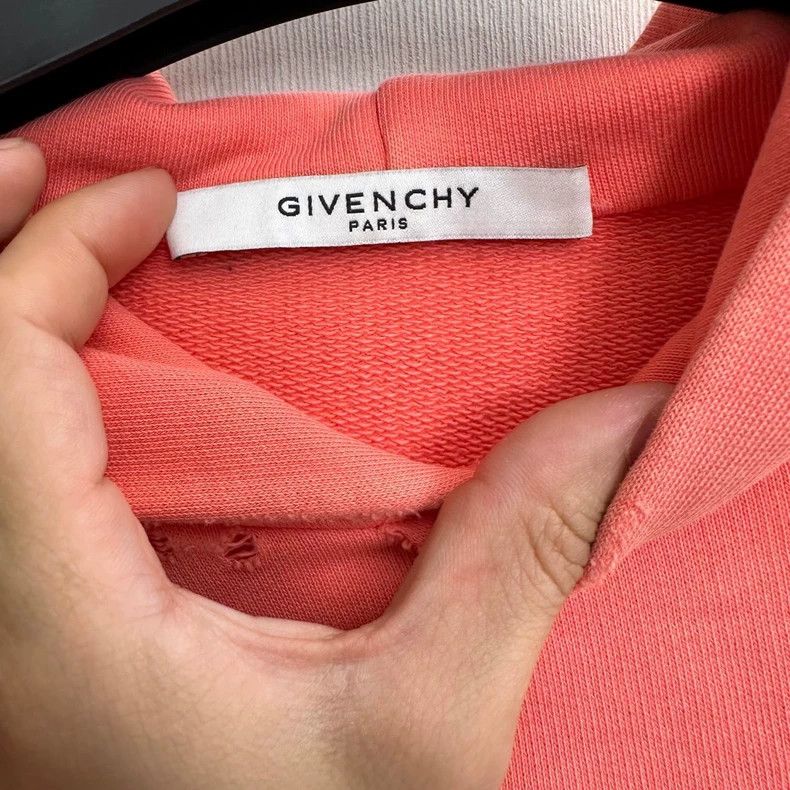 Givenchy Givenchy Pink Destroyed Letter Hoodie M Size Size US M / EU 48-50 / 2 - 3 Thumbnail