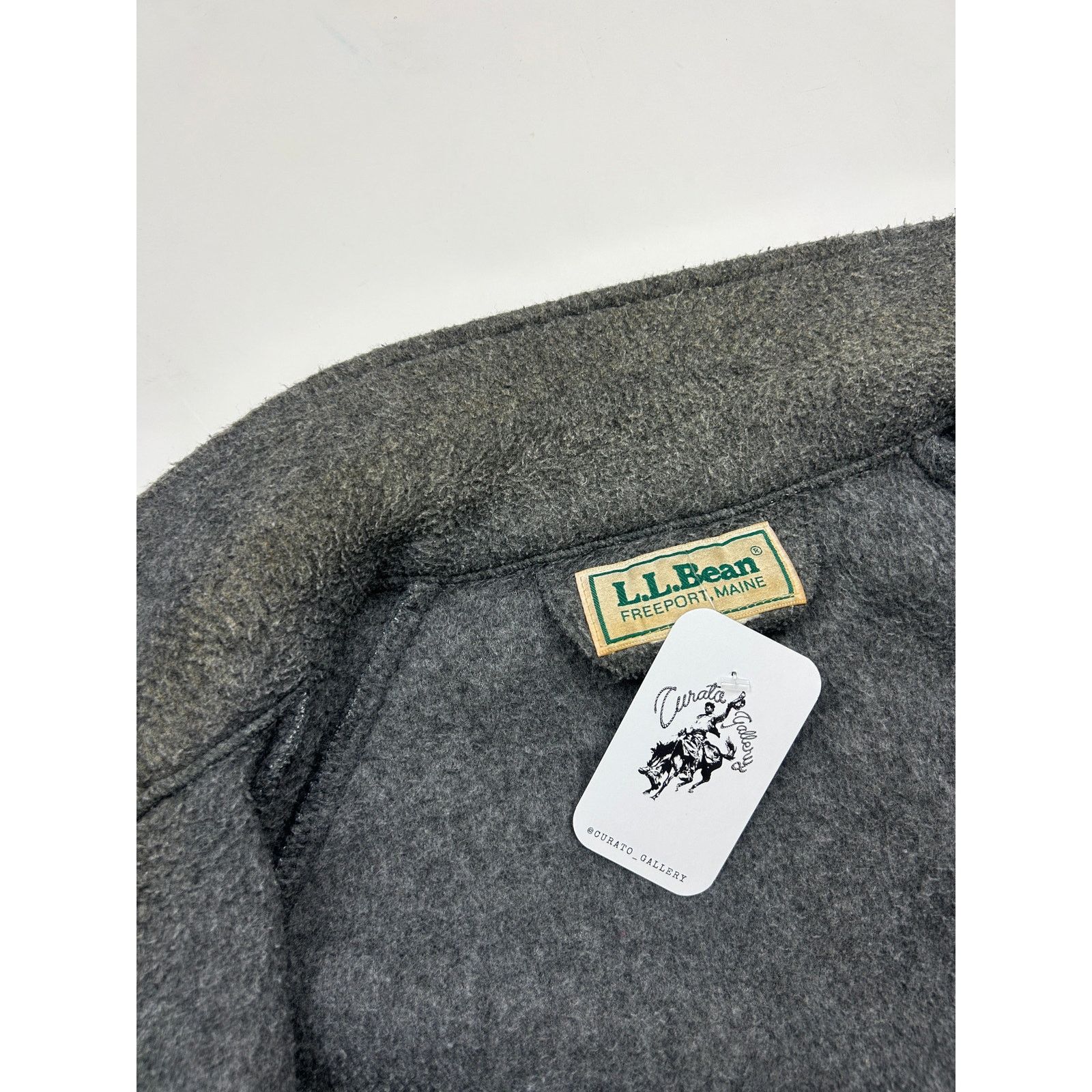 Vintage Vintage 90s LL Bean Fleece Bomber Jacket Size XL Gray Size US XL / EU 56 / 4 - 4 Thumbnail