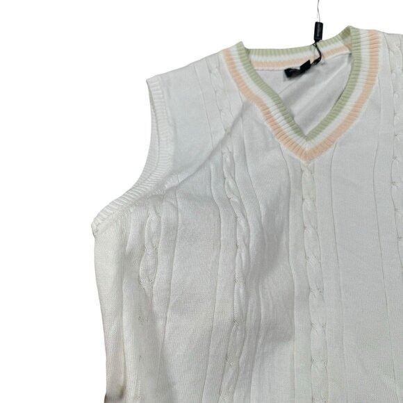 Burberry NWT Burberry Golf Cream White Cotton Vest Size Large Sleevel Size L / US 10 / IT 46 - 3 Thumbnail