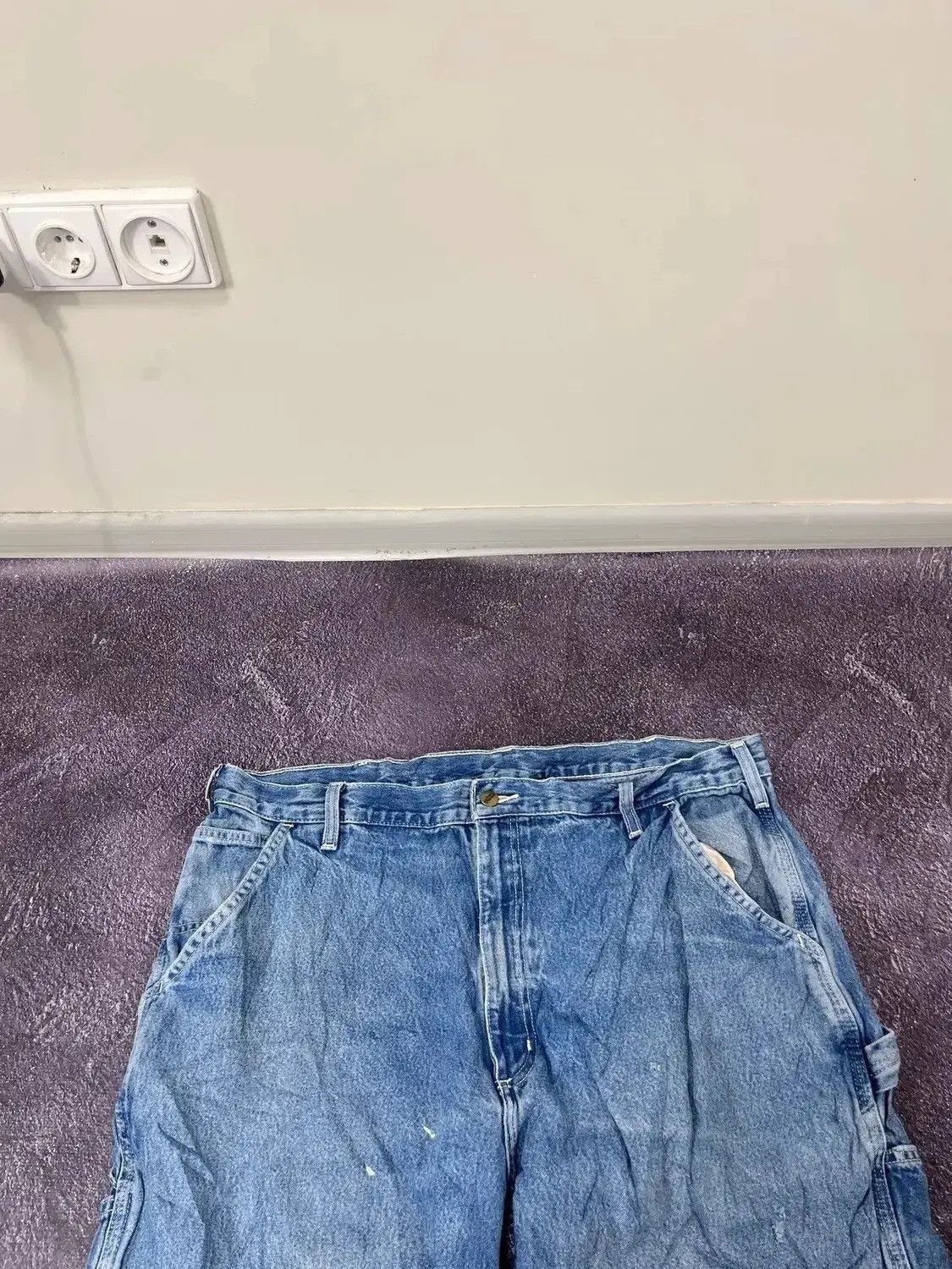 Carhartt × Vintage Vintage 90s Carhartt Faded Blue Denim Work Hype Baggy Jeans Size US 40 / EU 56 - 7 Thumbnail