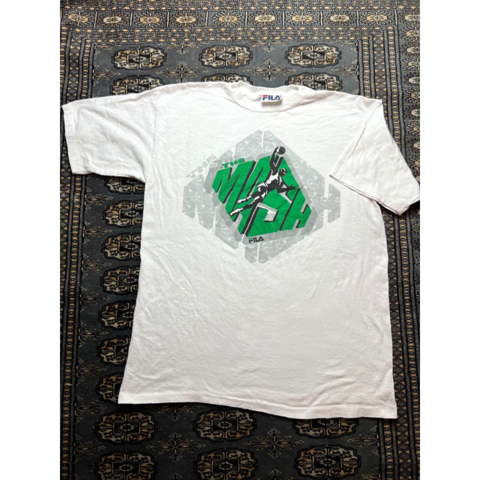 Fila VINTAGE FILA Jamal Mashburn Graphic Shirt L Men White Short Sleeve T-Shirt Size US L / EU 52-54 / 3 - 2 Thumbnail