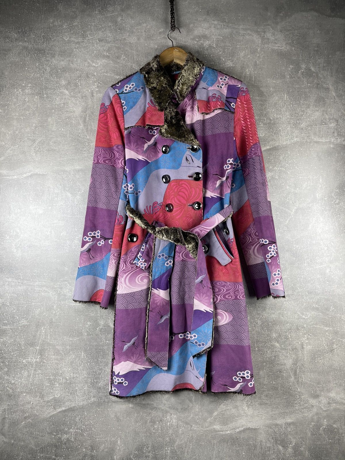 Custo Barcelona Custo Barcelona Vintage Graphic Faux Fur Lined Coat Size M / US 6-8 / IT 42-44 - 1 Thumbnail