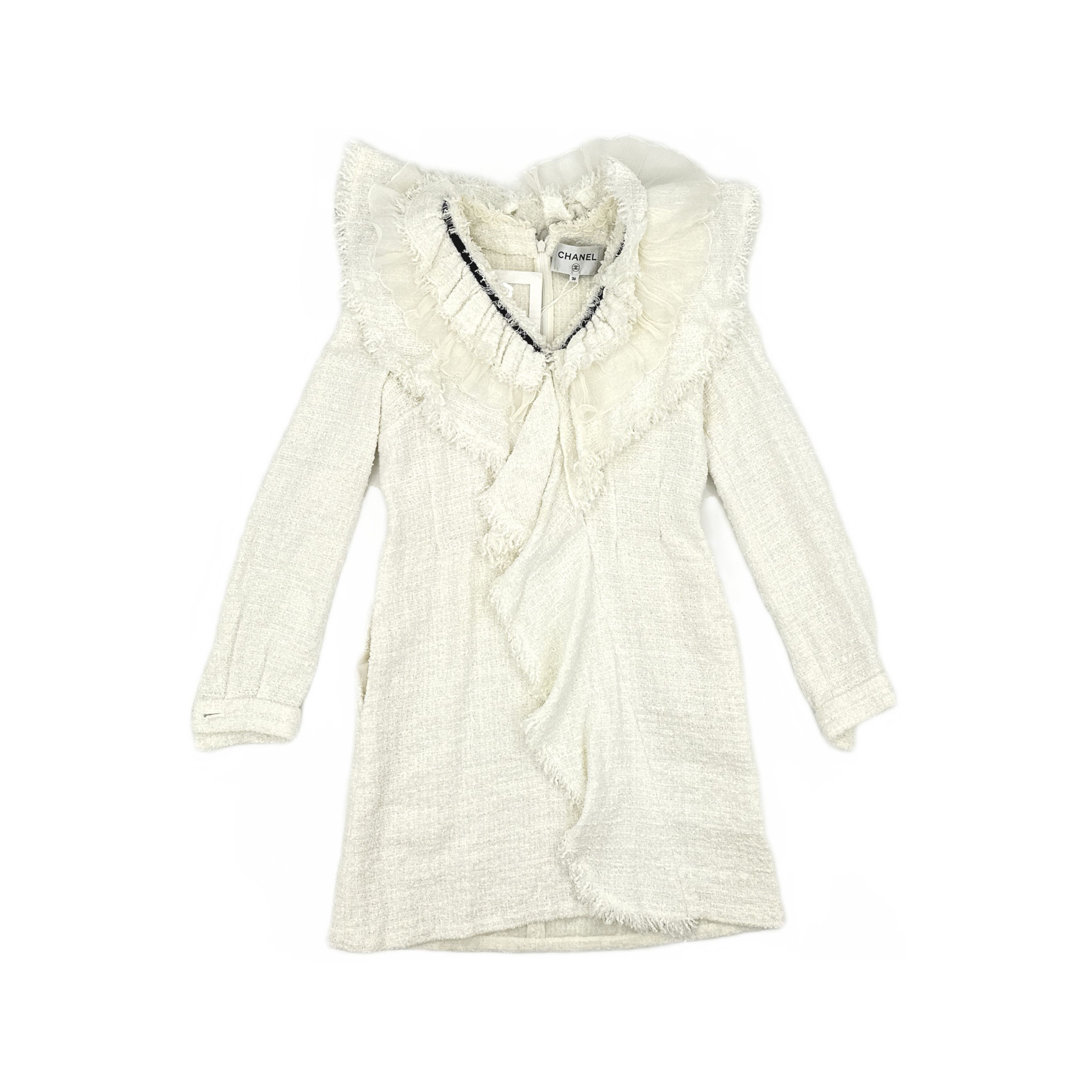 Chanel CHANEL Tweed Ruffle Dress Size 36 Size XS / US 0-2 / IT 36-38 - 1 Thumbnail